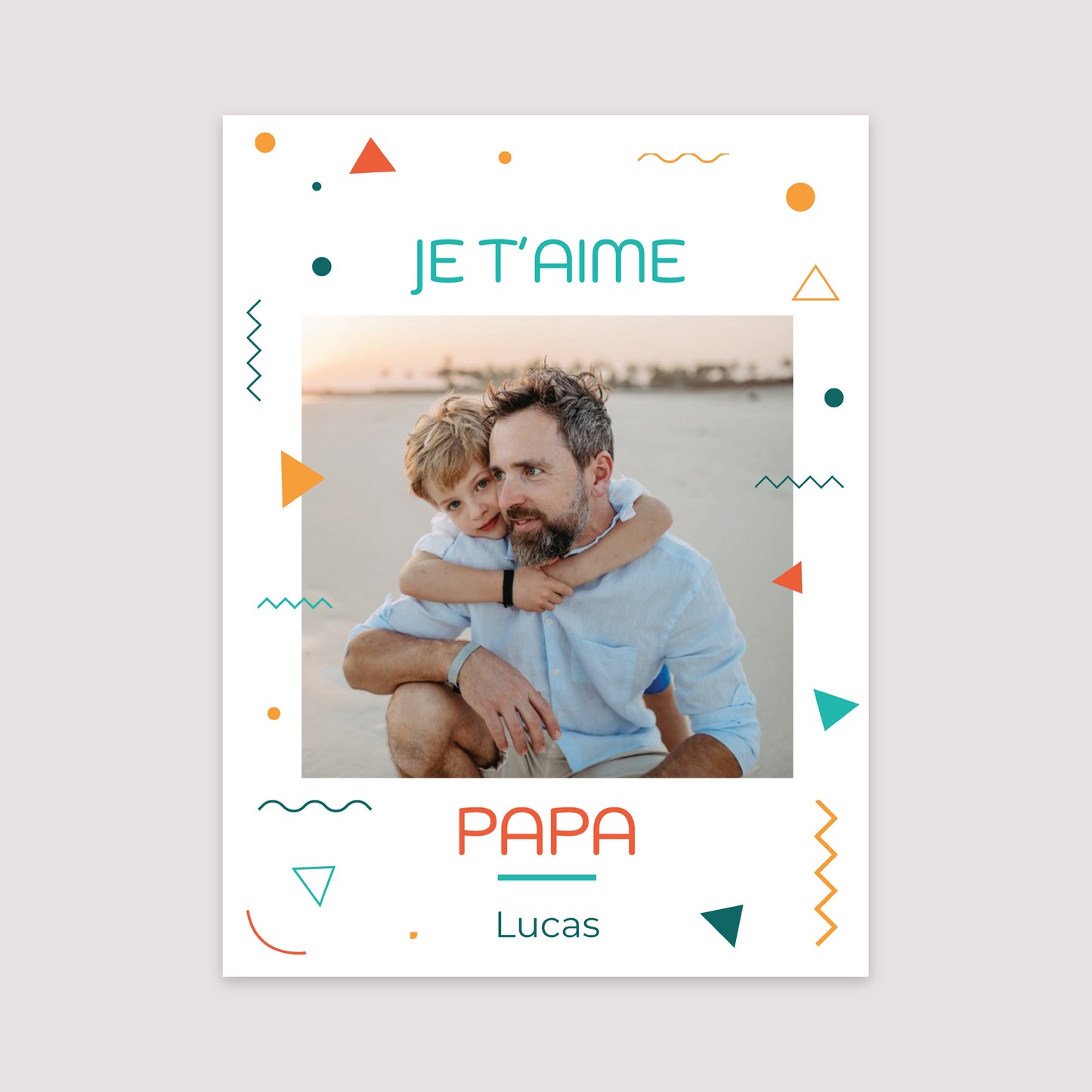 Affiche Portrait 30 x 40 cm Je t'aime papa photo N° 2
