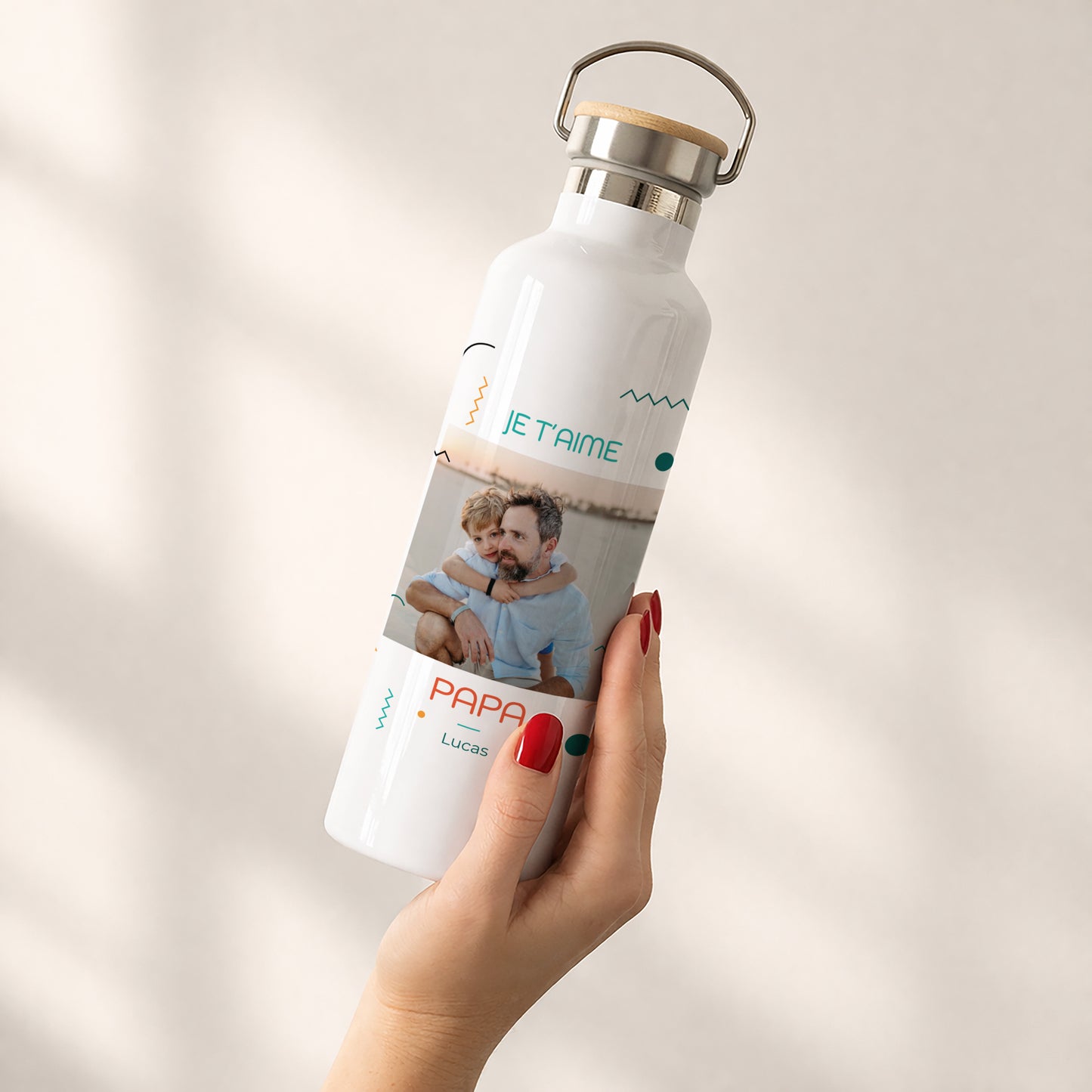 Gourde Objets 75 cl Je t'aime papa photo N° 2