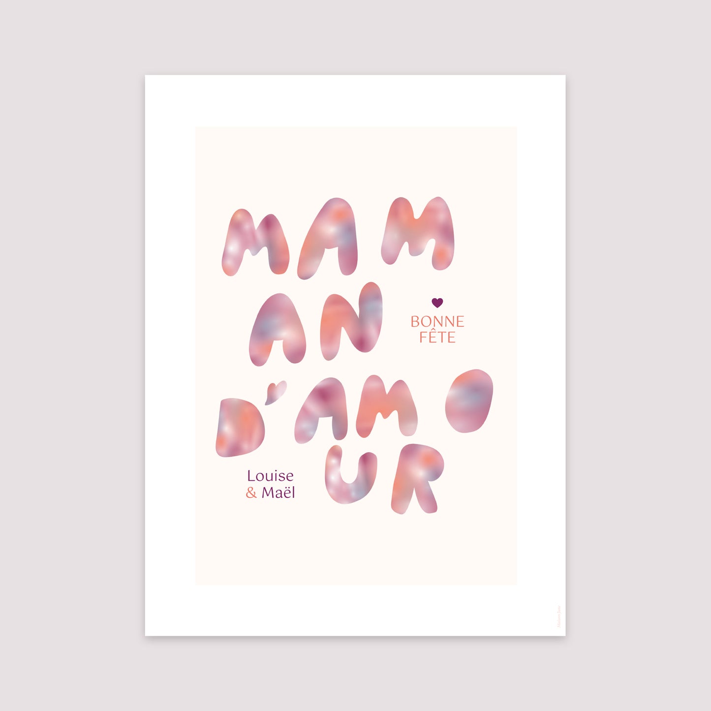 Affiche Portrait 30 x 40 cm Maman sunrise photo N° 2