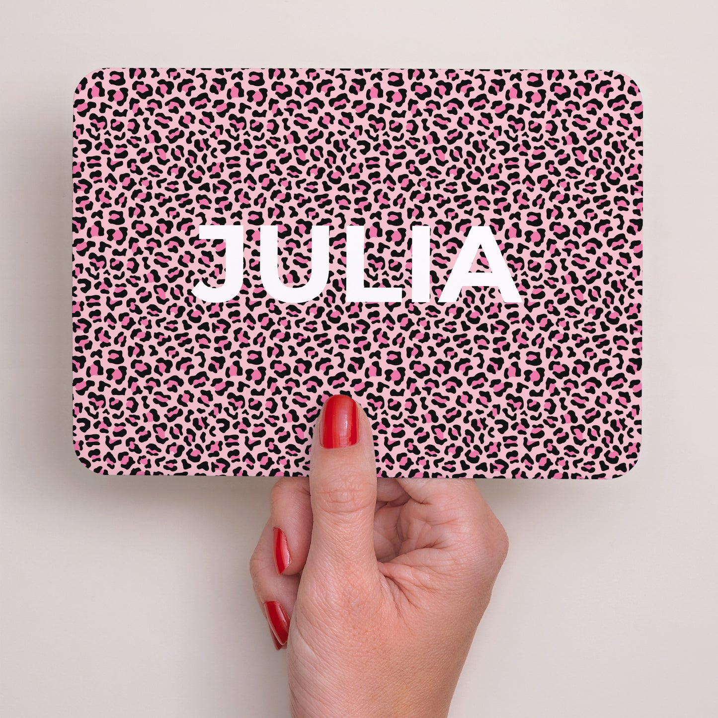 Faire-part Naissance Paysage, bords arrondis Pink leopard photo N° 3