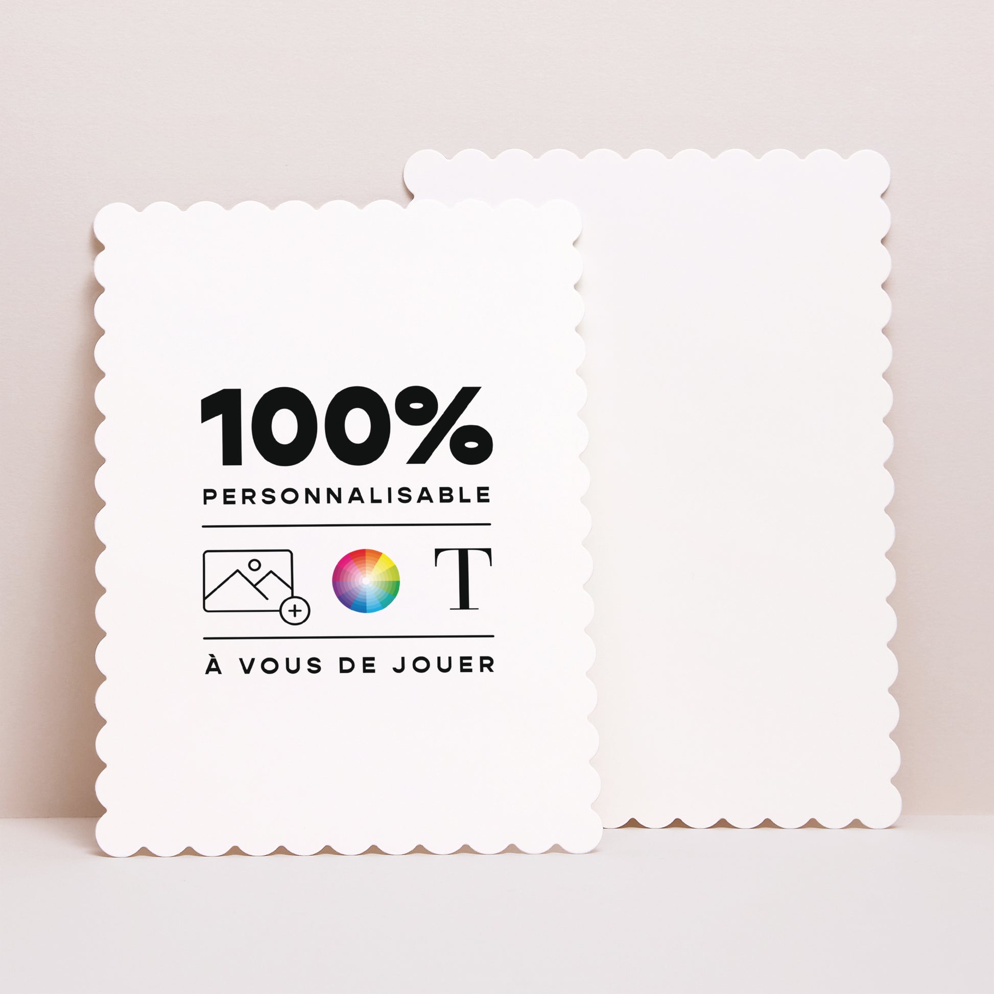 Faire-part Naissance Portrait, bords biscuit Do It Yourself V photo N° 1
