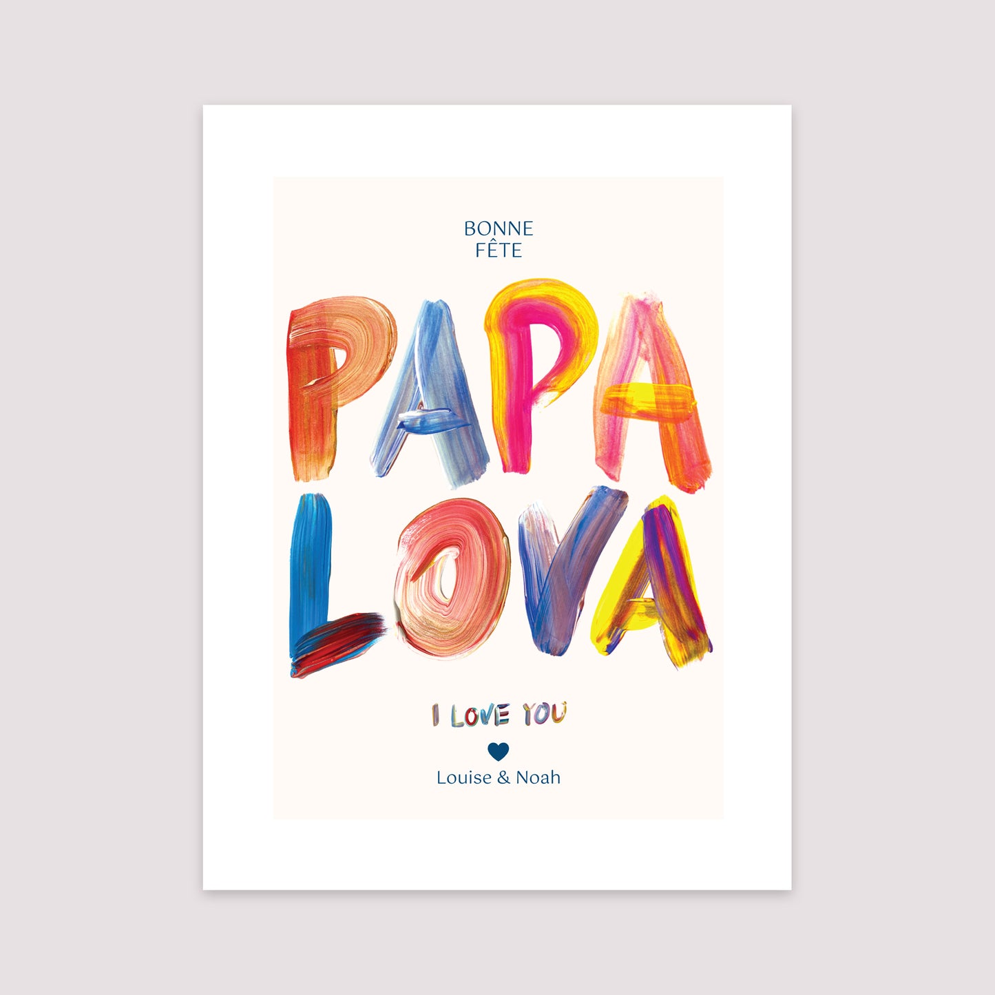 Affiche Portrait 30 x 40 cm PAPA LOVA COLORS photo N° 2