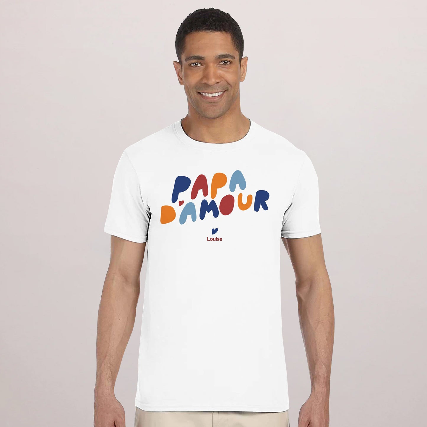 Tshirt Recto Blanc Love colors photo N° 1