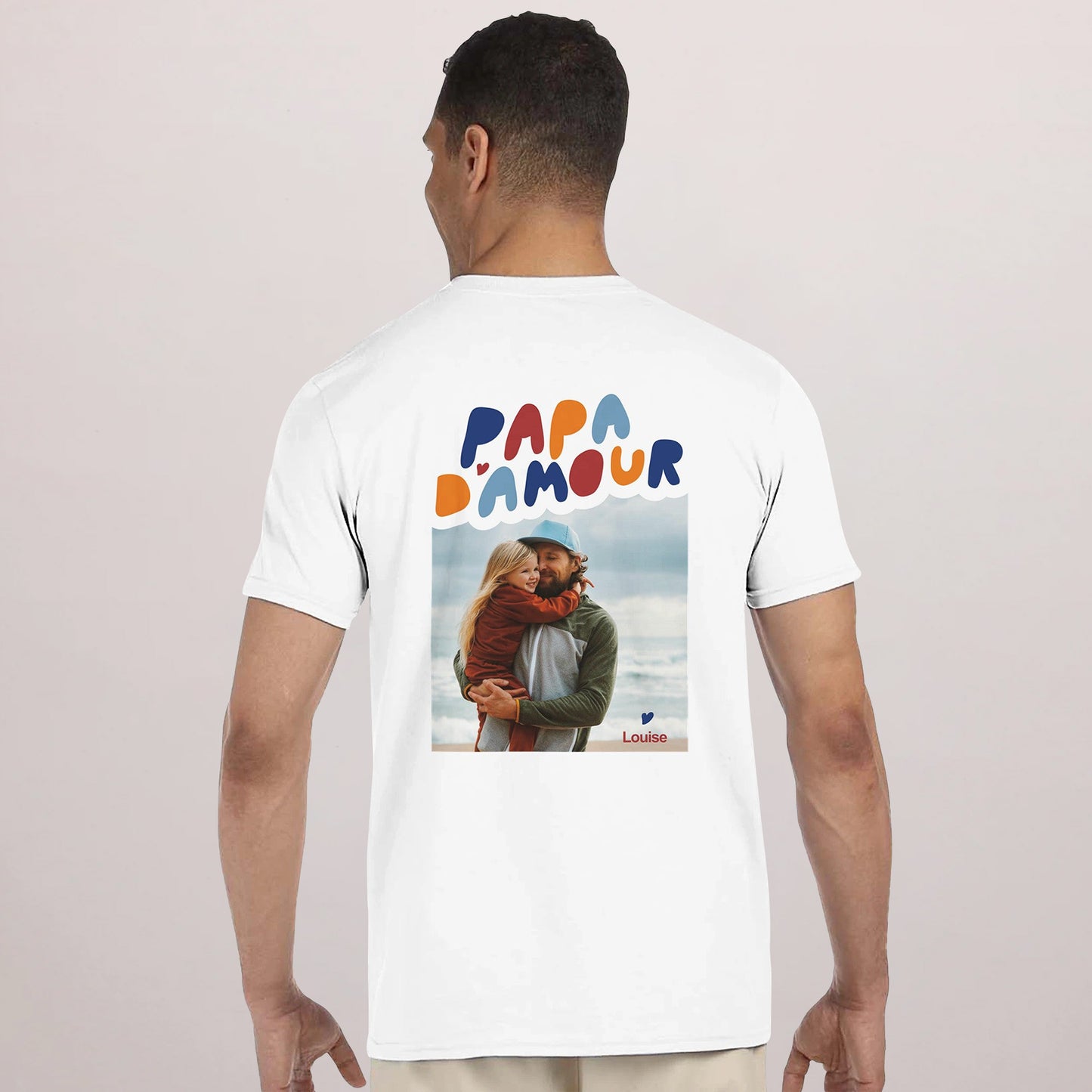 Tshirt Recto Verso Blanc Love colors photo N° 1