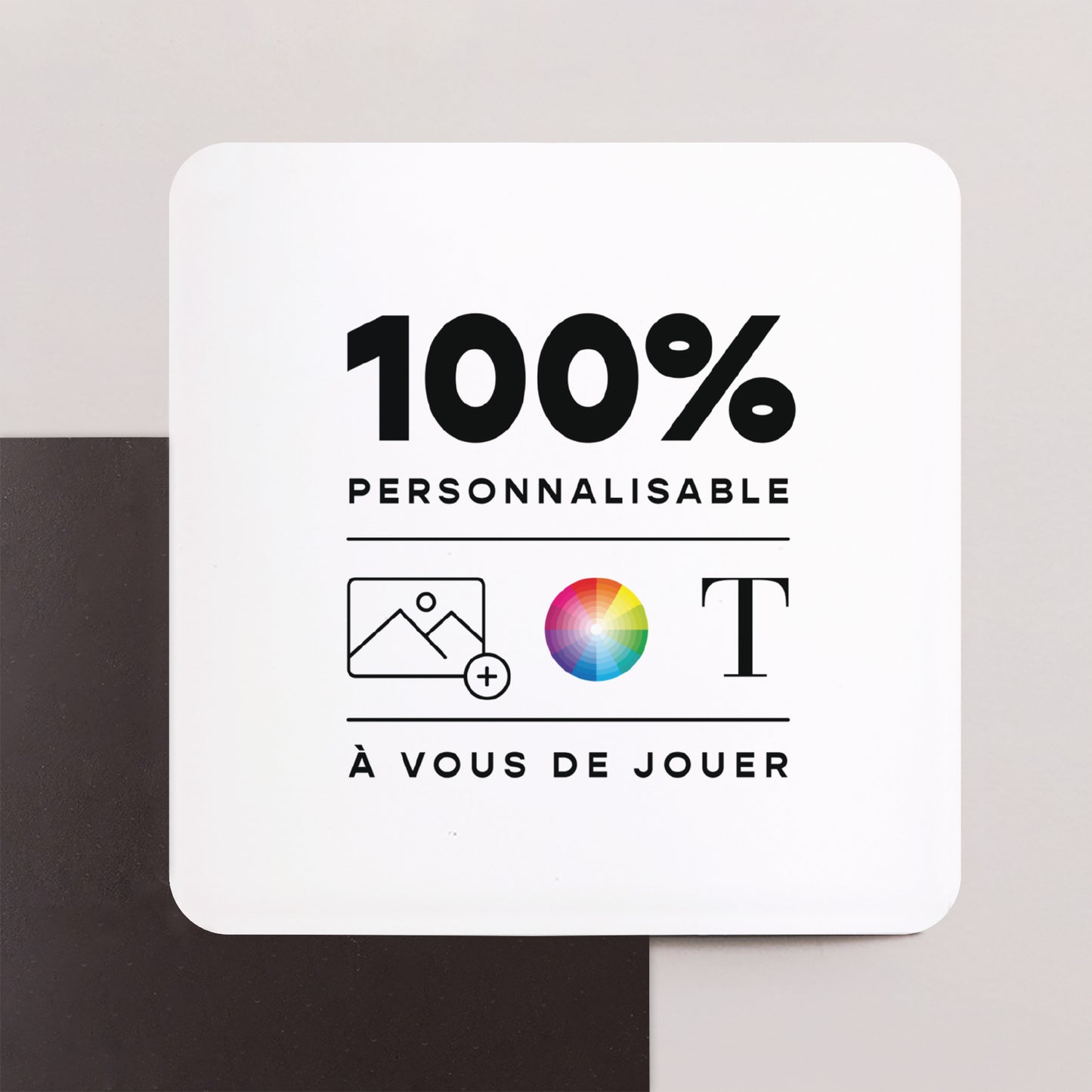 Faire-part Mariage Lot de 8, magnétique, carré coins arrondis Do It Yourself VI photo N° 1