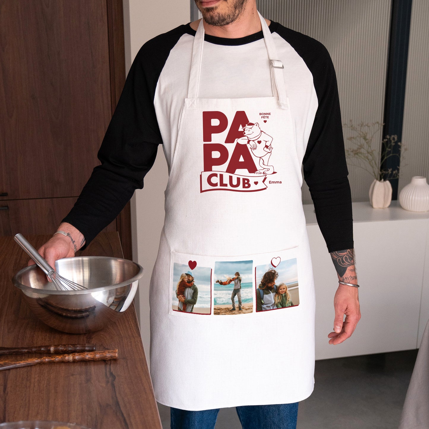 Tablier adulte Objets Beige naturel Bear Club photo N° 1