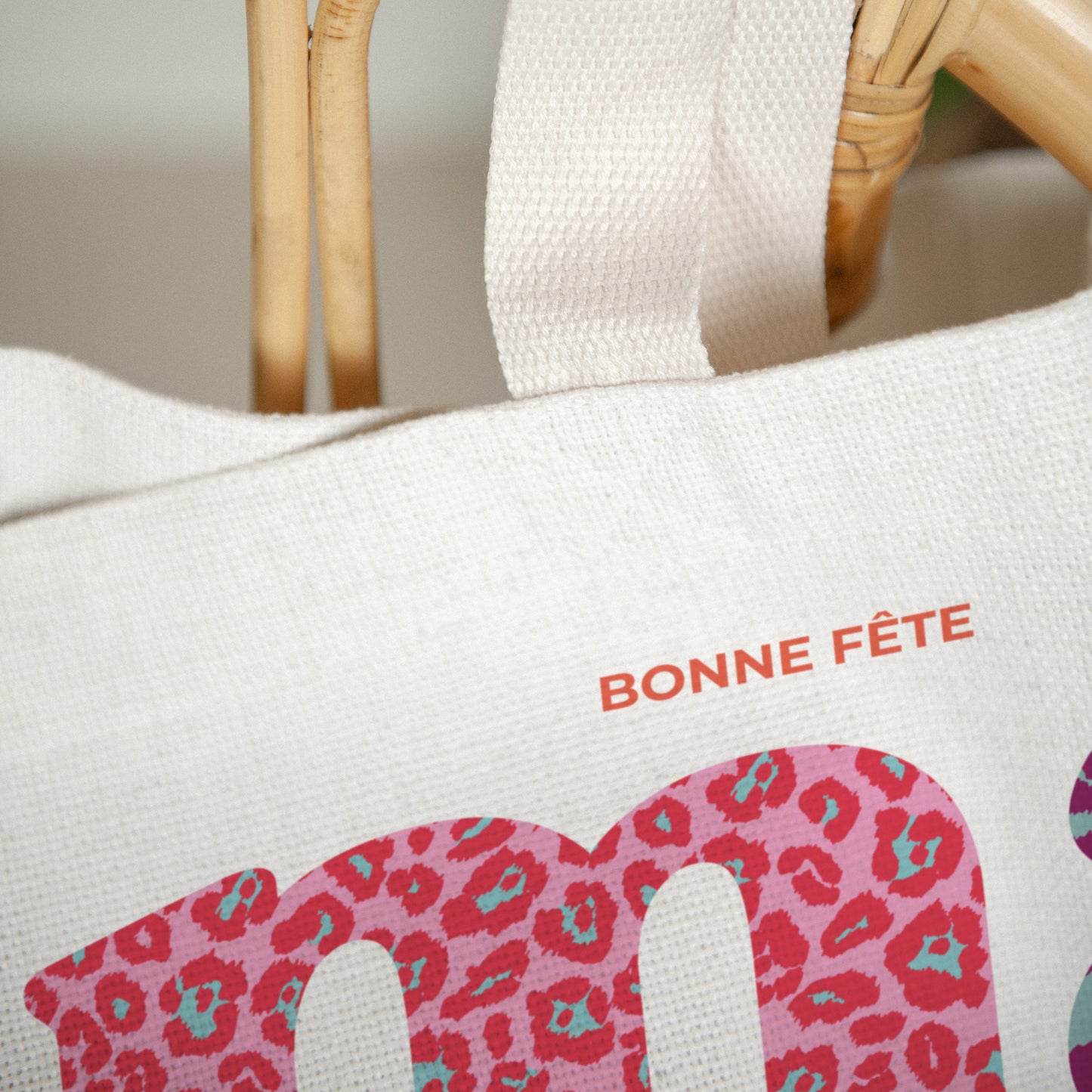 Tote bag Objets Anse en toile Leopard Mama photo N° 3