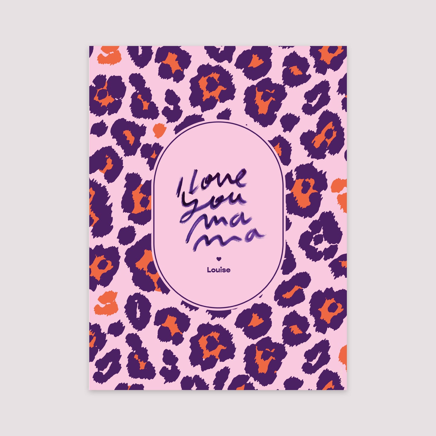 Affiche Portrait 30 x 40 cm I love you Leopard photo N° 2