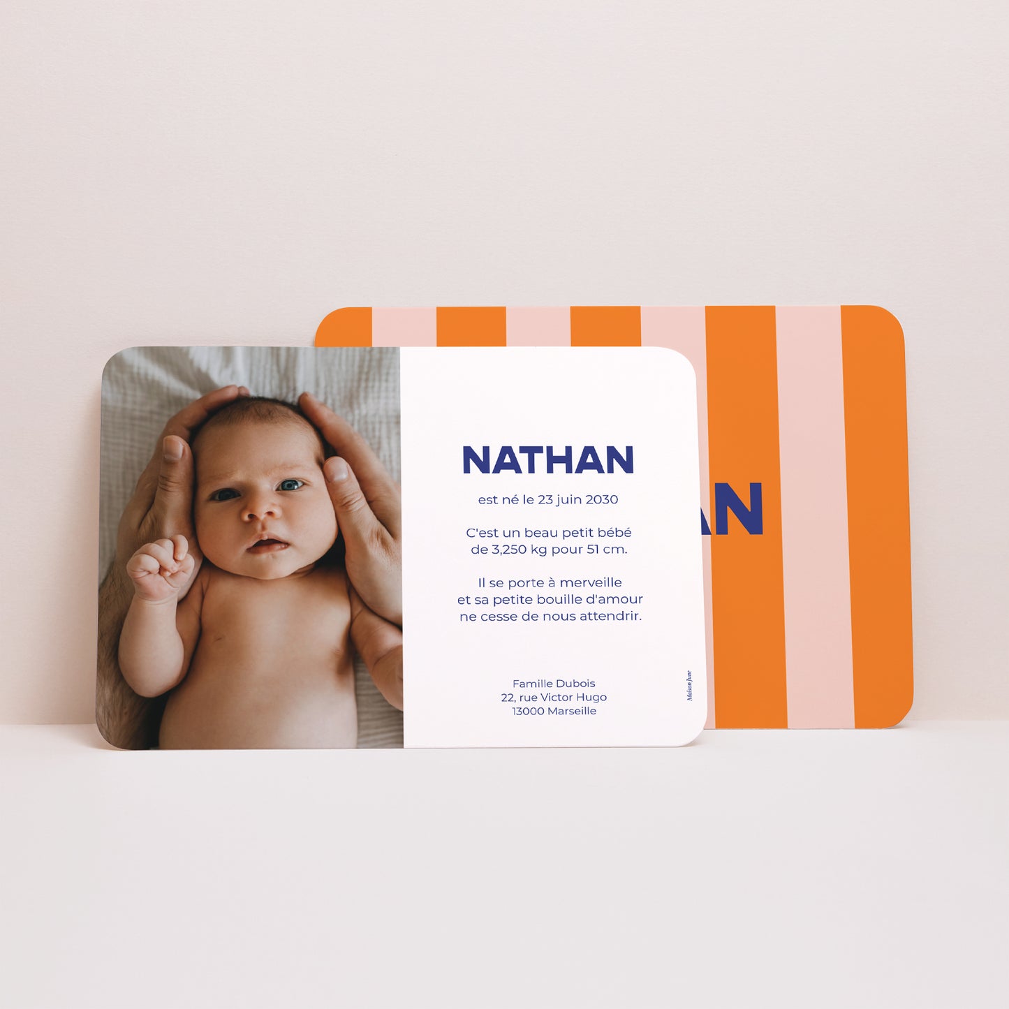 Faire-part Naissance Paysage, bords arrondis Hola baby photo N° 3