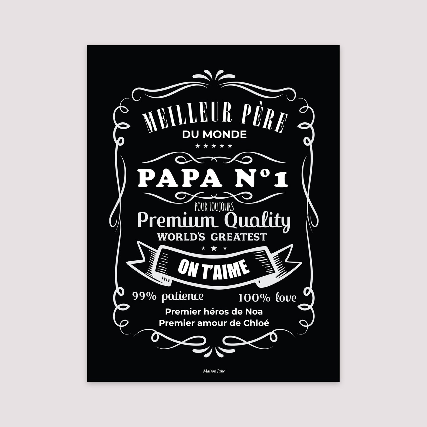 Affiche Portrait 30 x 40 cm Best Father Forever photo N° 2