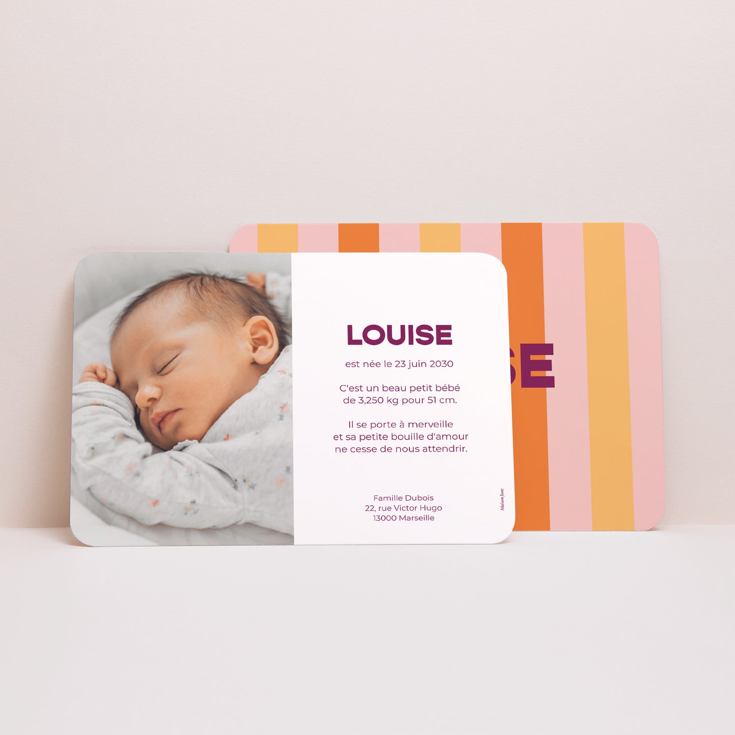 Faire-part Naissance Paysage, bords arrondis Hola guapa photo N° 3