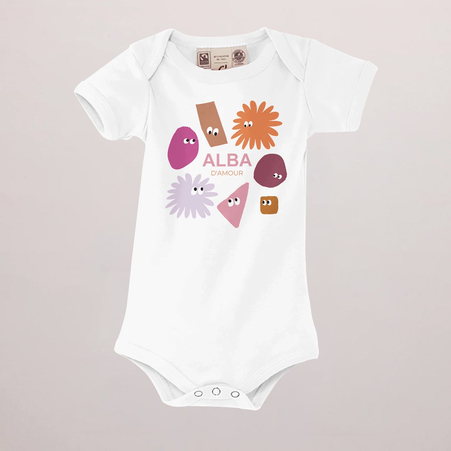 Body personnalisé Naissance blanc recto Les zigotos roses photo N° 1