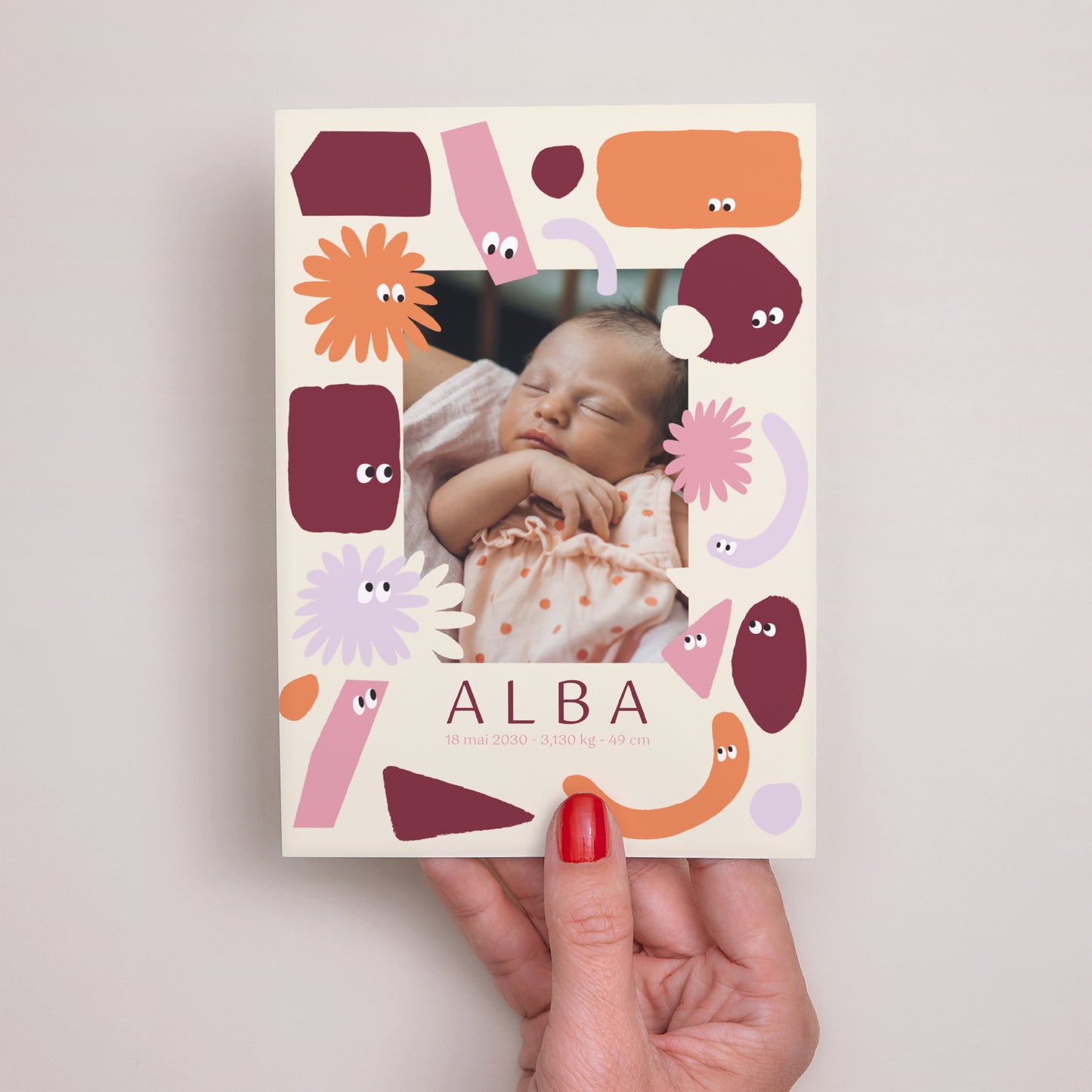 Faire-part Naissance Portrait Les zigotos roses photo N° 2