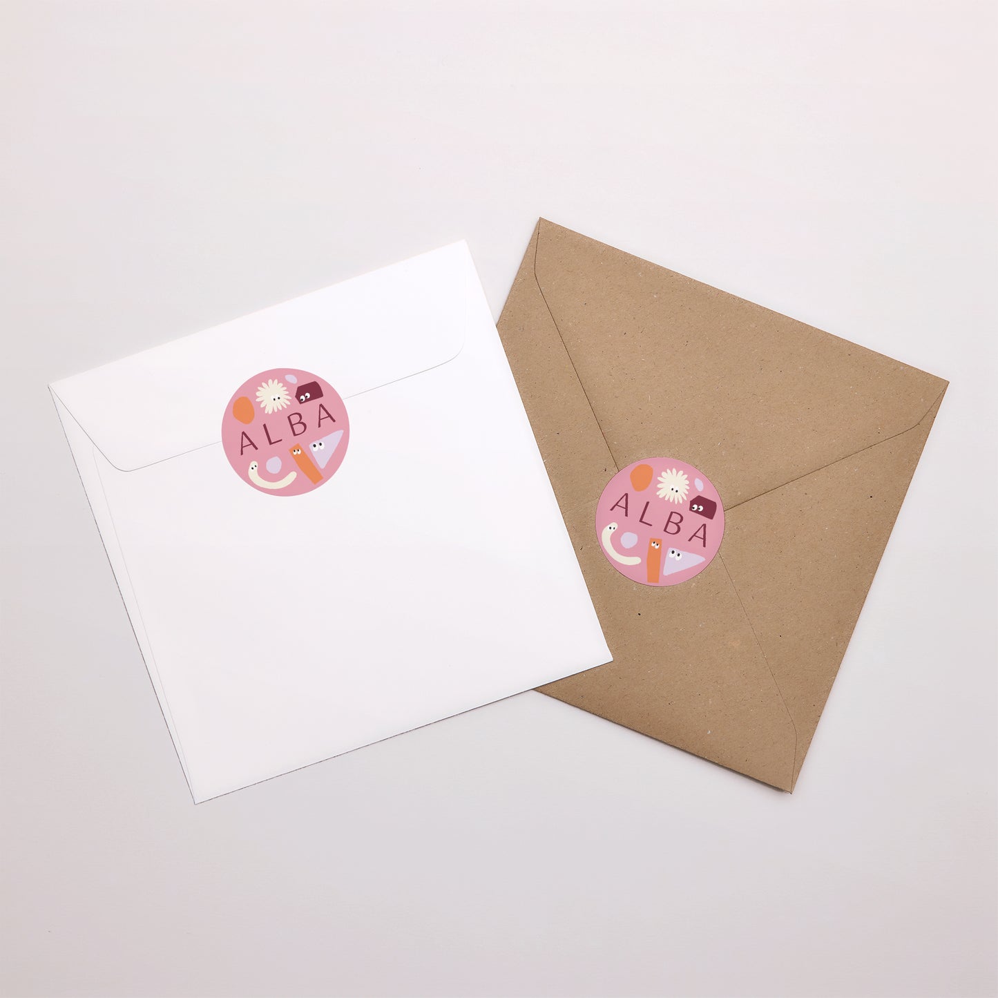 Sticker Naissance Rond Les zigotos roses photo N° 3