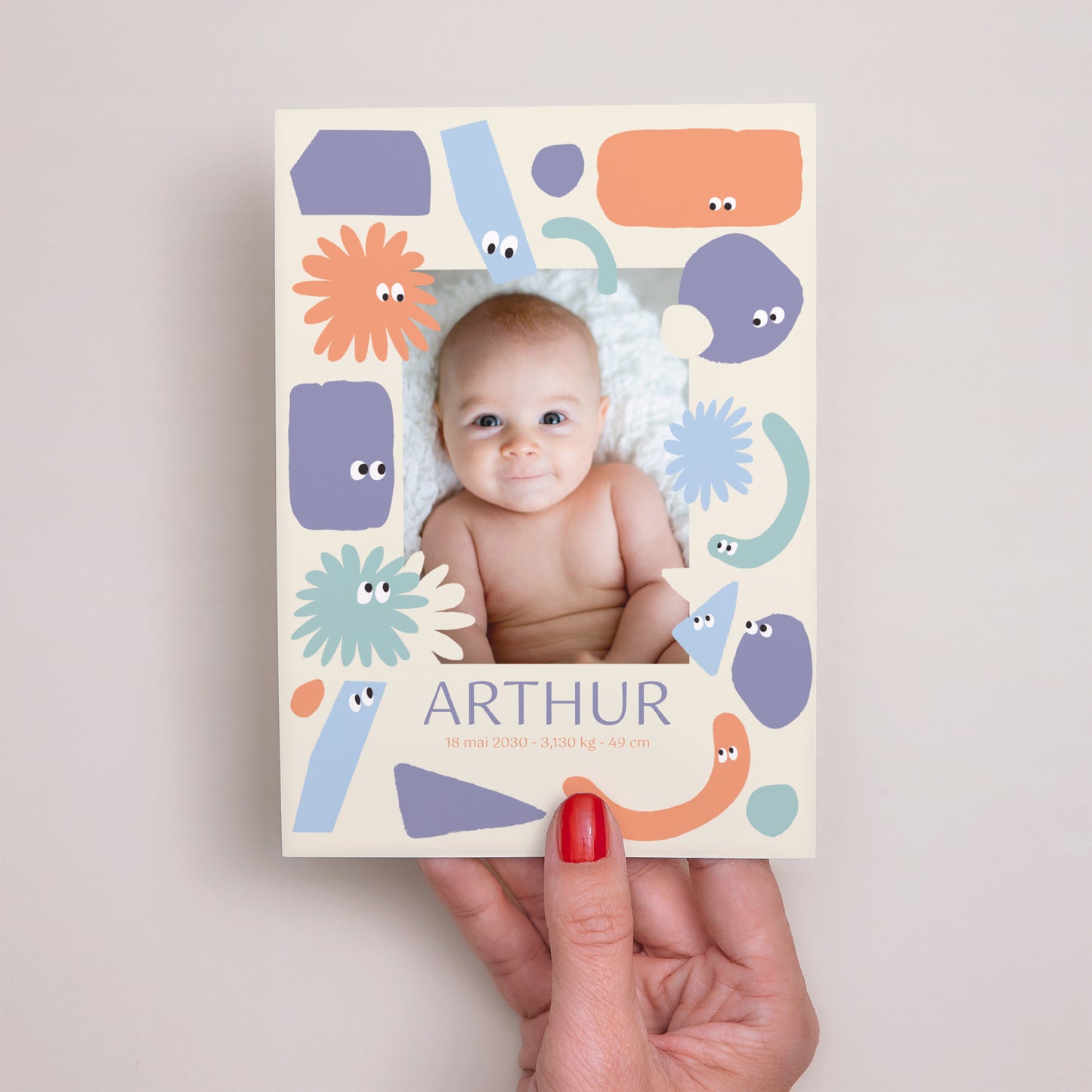 Faire-part Naissance Portrait Les zigotos bleus photo N° 2