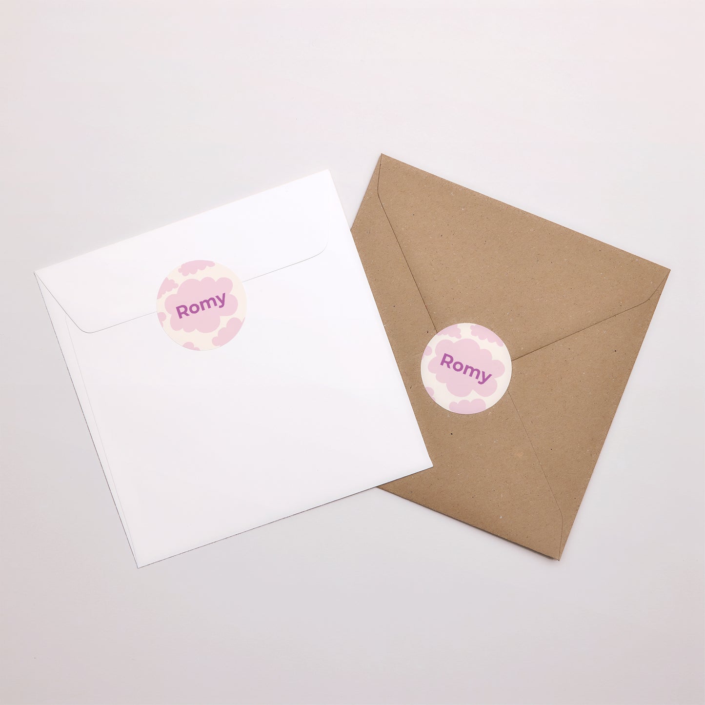Sticker Naissance Rond Petit nuage rose photo N° 3