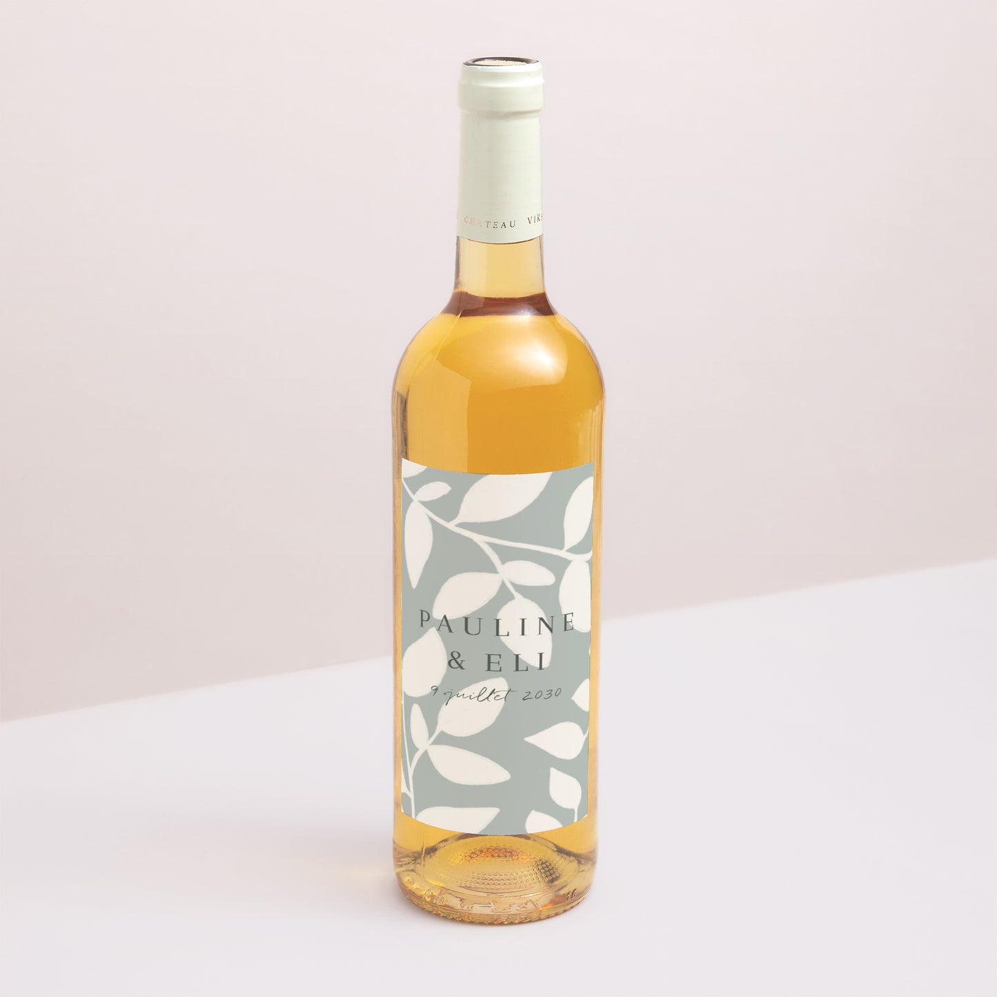 Etiquette bouteille Mariage Portrait Douceur romantique photo N° 1