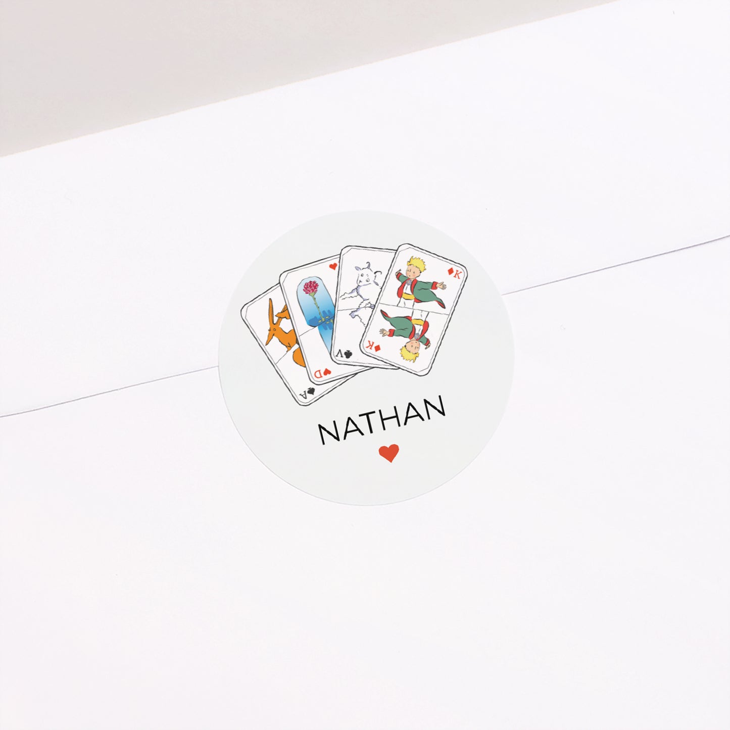 Sticker Naissance Rond L'As de notre cœur photo N° 1