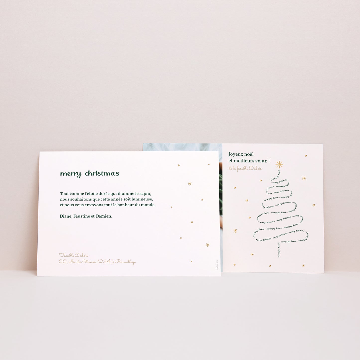 Carte de Noel Fin d'année Paysage Merry Christmas II photo N° 2