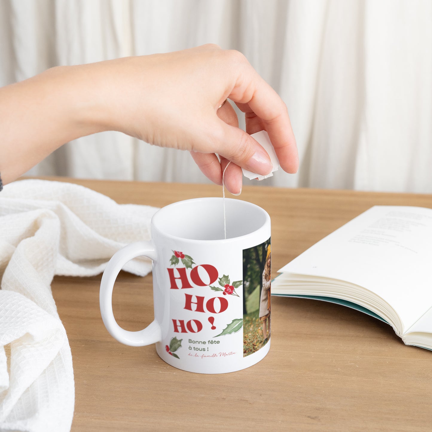Mug Fin d'année Blanc Esprit de Noël photo N° 3