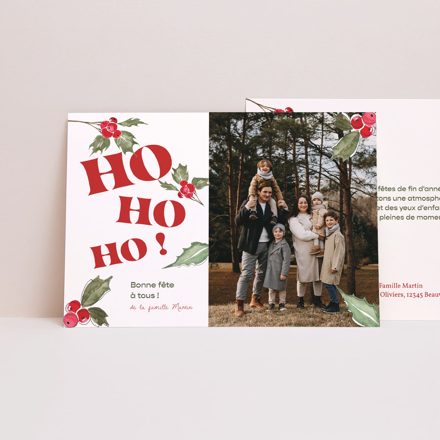 Carte de voeux Fin d'année Paysage Esprit de Noël photo N° 1