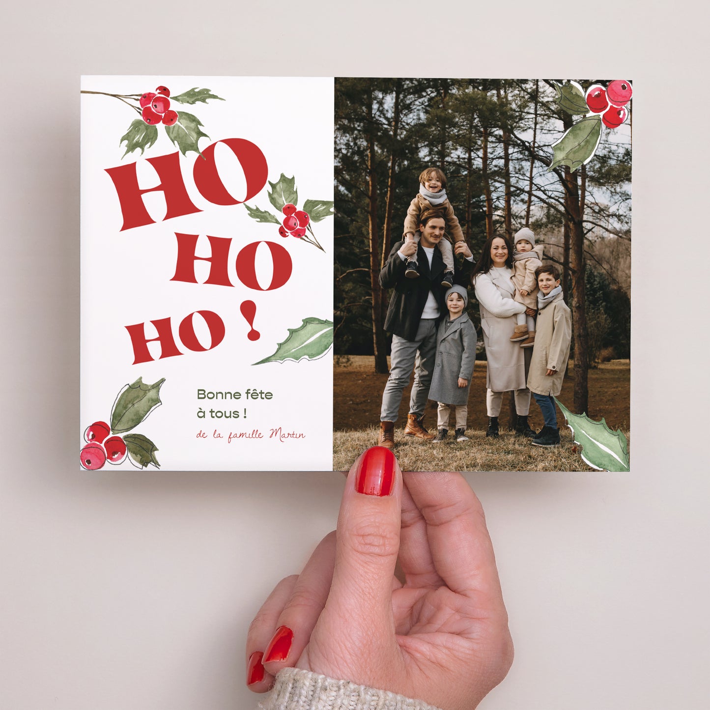 Carte de voeux Fin d'année Paysage Esprit de Noël photo N° 3