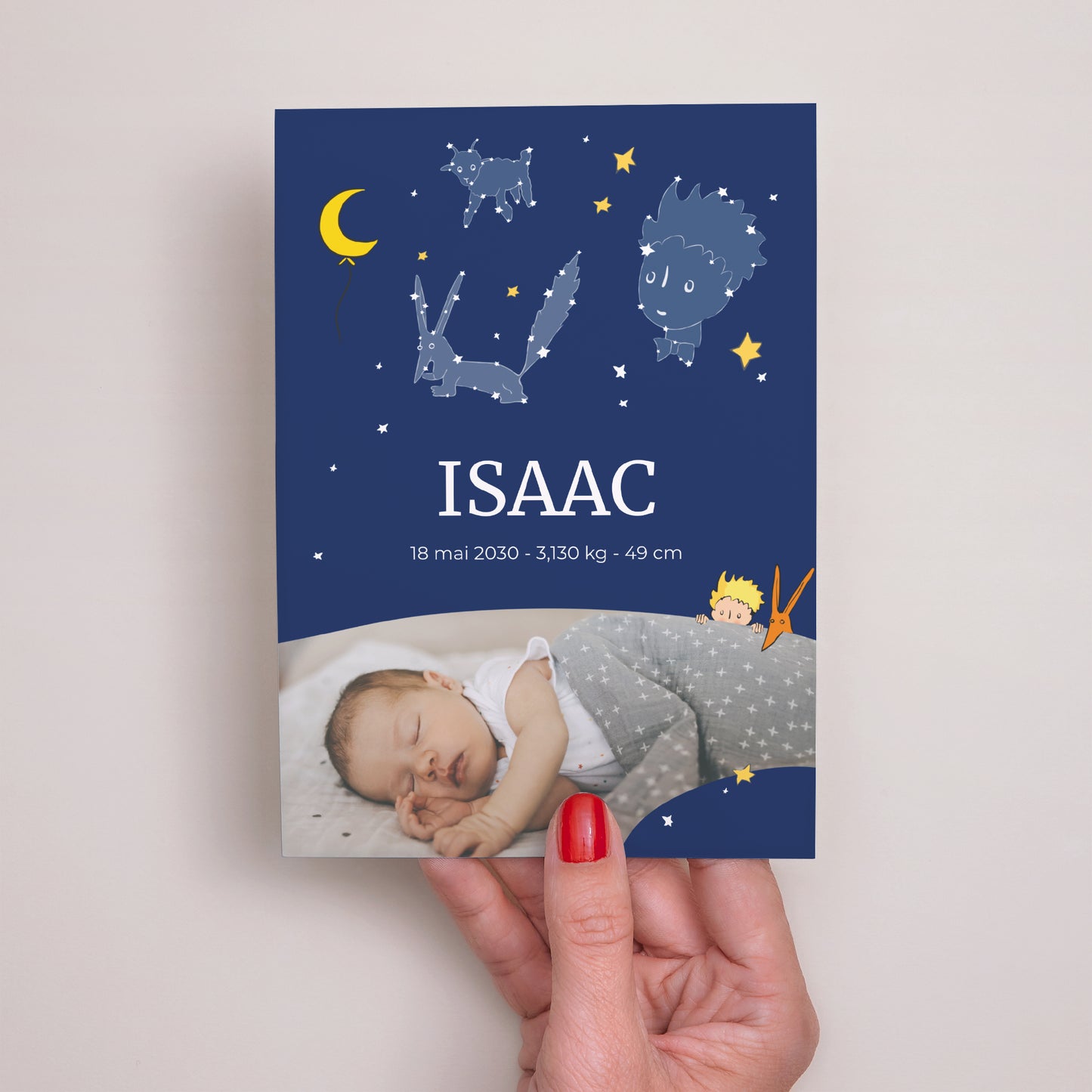 Faire-part Naissance Portrait Constellation photo N° 2