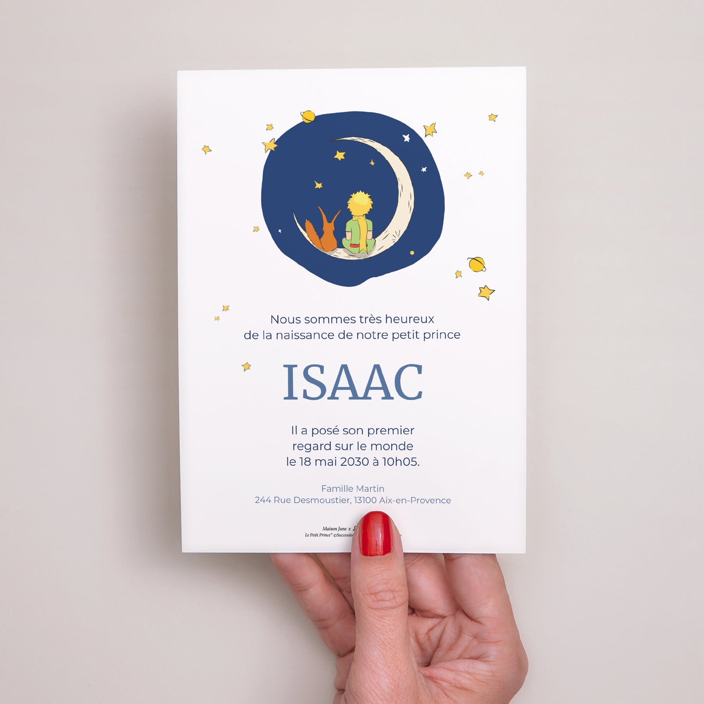 Faire-part Naissance Portrait Constellation photo N° 3