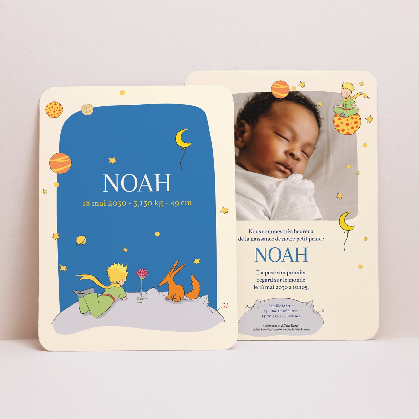 Faire-part Naissance Portrait, bords arrondis L'exploration photo N° 1