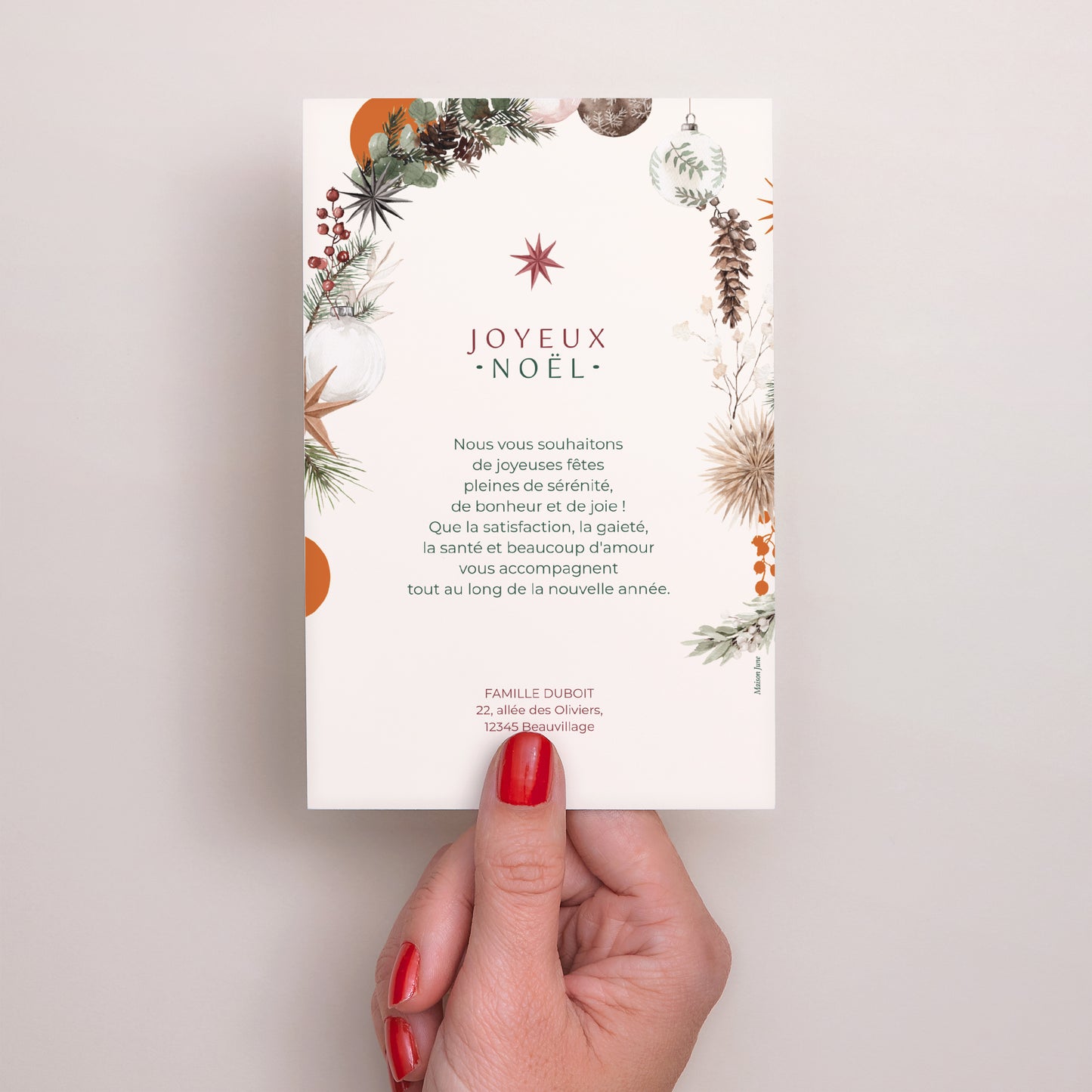 Carte de Noel Fin d'année Portrait Portrait en fête photo N° 3