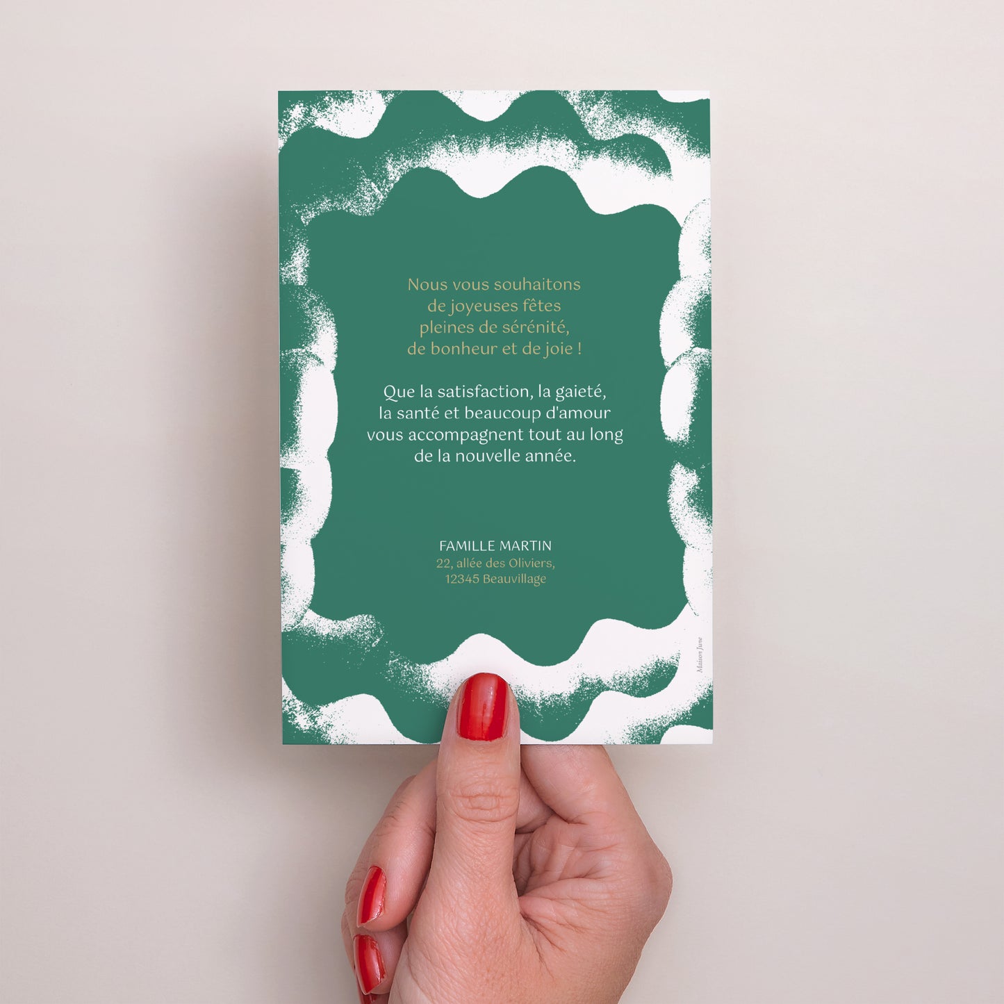 Carte de Noel Fin d'année Portrait Éclats de neige photo N° 3