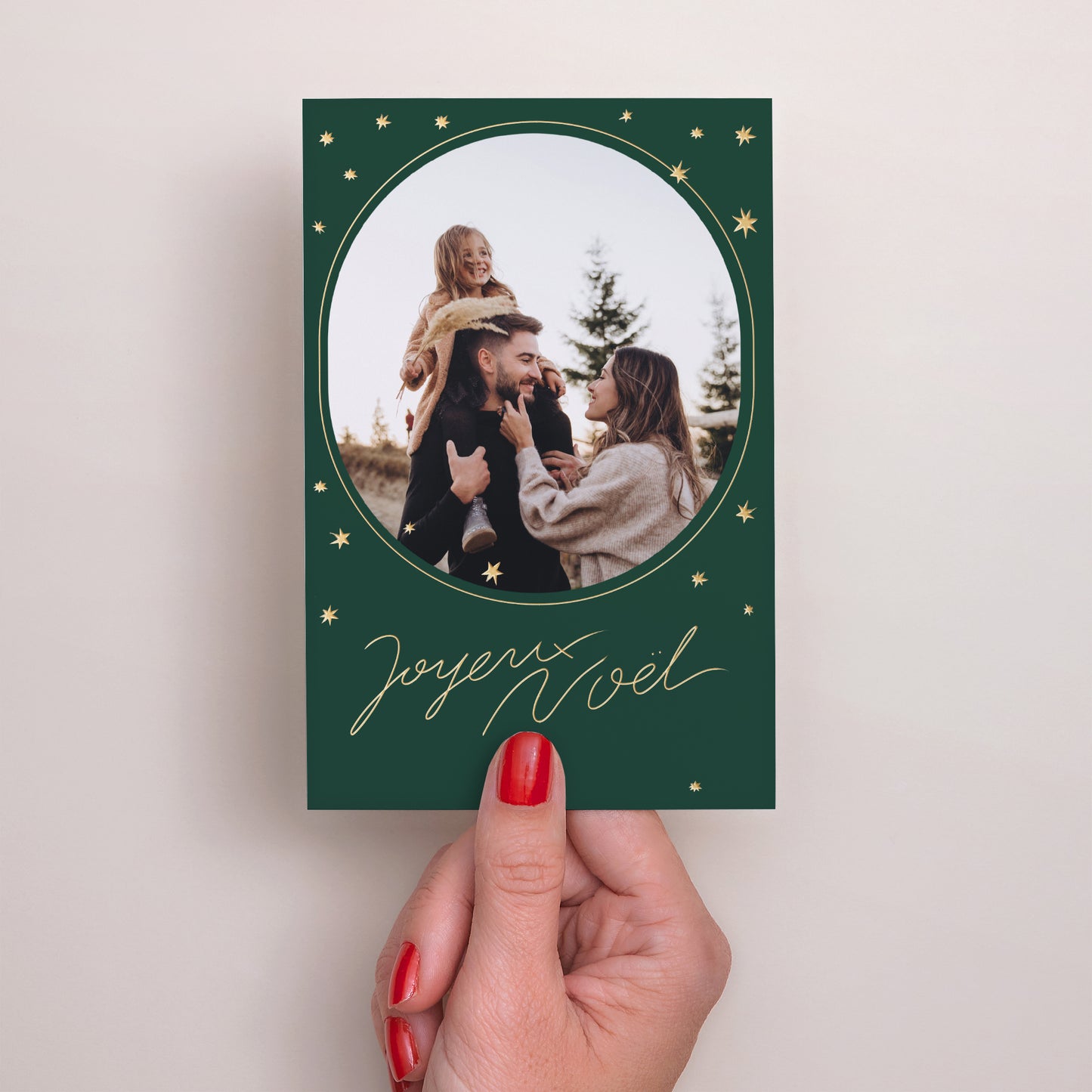 Carte de Noel Fin d'année Portrait Noël étoilé photo N° 2