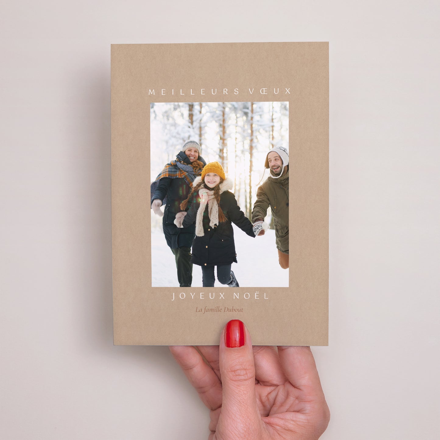Carte de voeux Fin d'année Portrait Dakota kraft photo N° 2