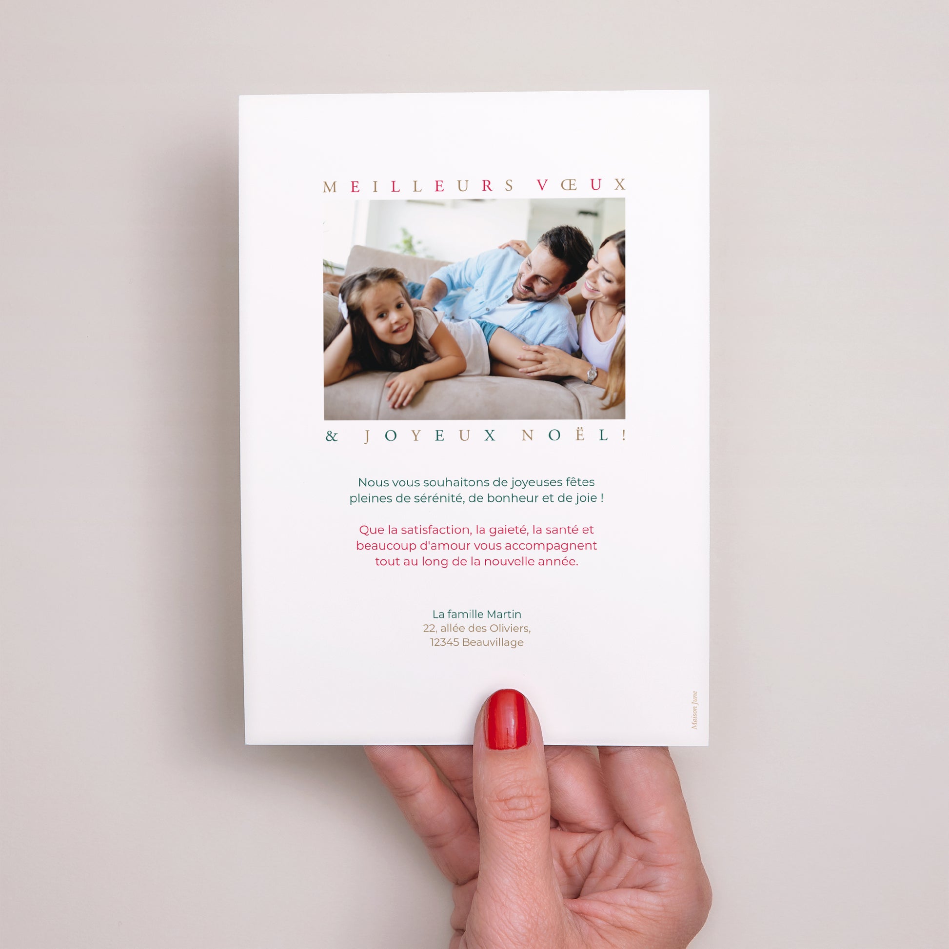 Carte de Noel Fin d'année Portrait Michigan photo N° 3