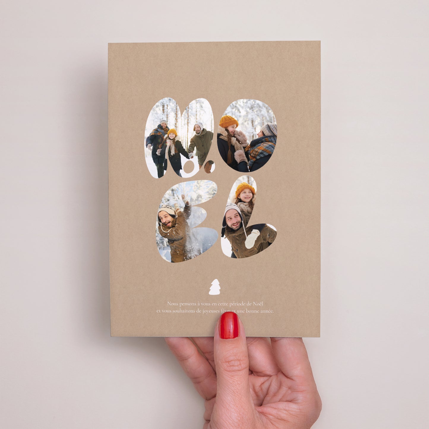 Carte de voeux Fin d'année Portrait Montana photo N° 2