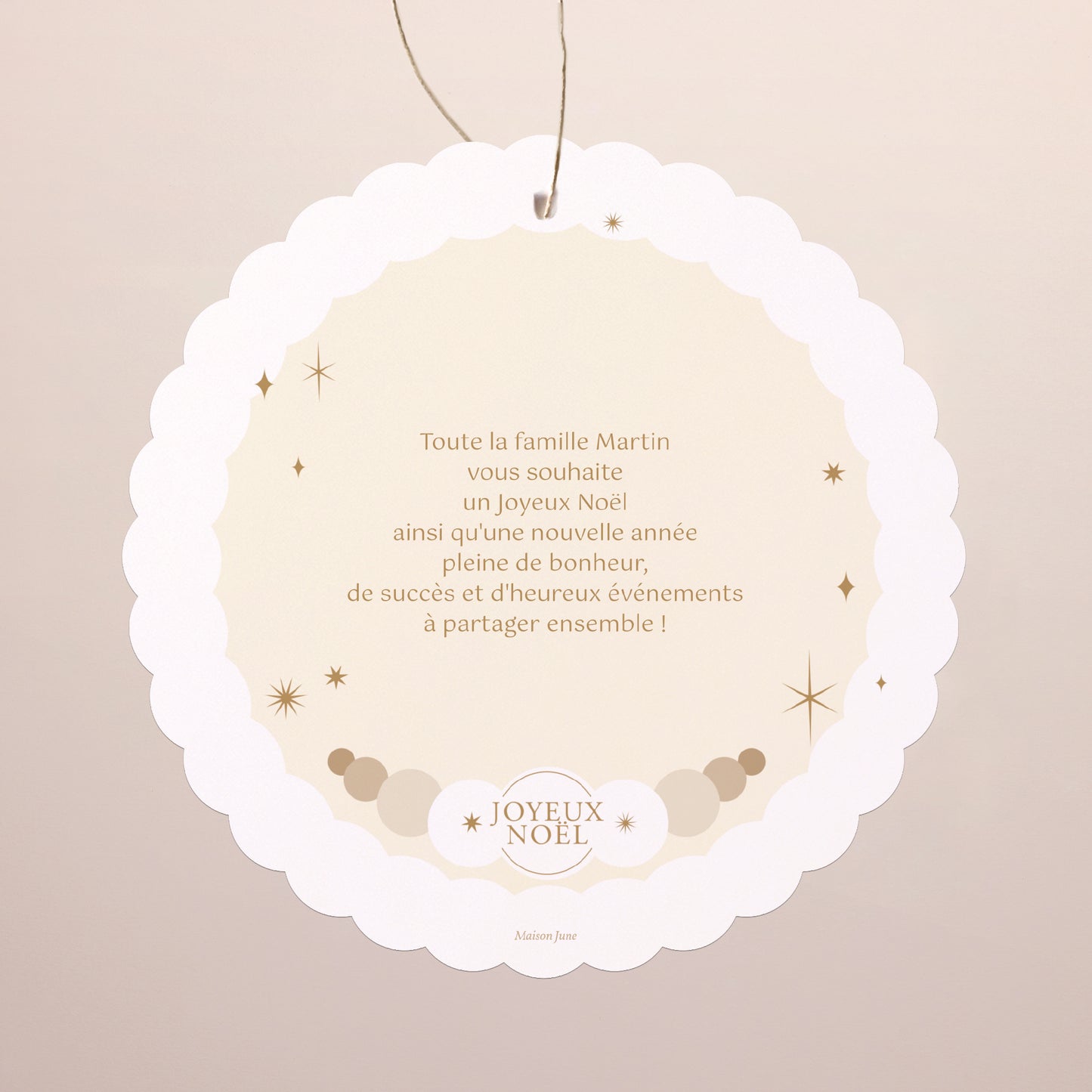 Carte de Noel Fin d'année À suspendre Douceur hivernale photo N° 2