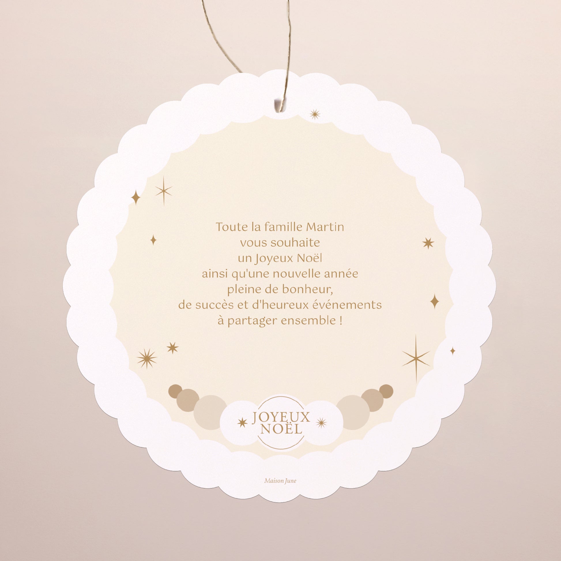 Carte de Noel Fin d'année À suspendre Douceur hivernale photo N° 2