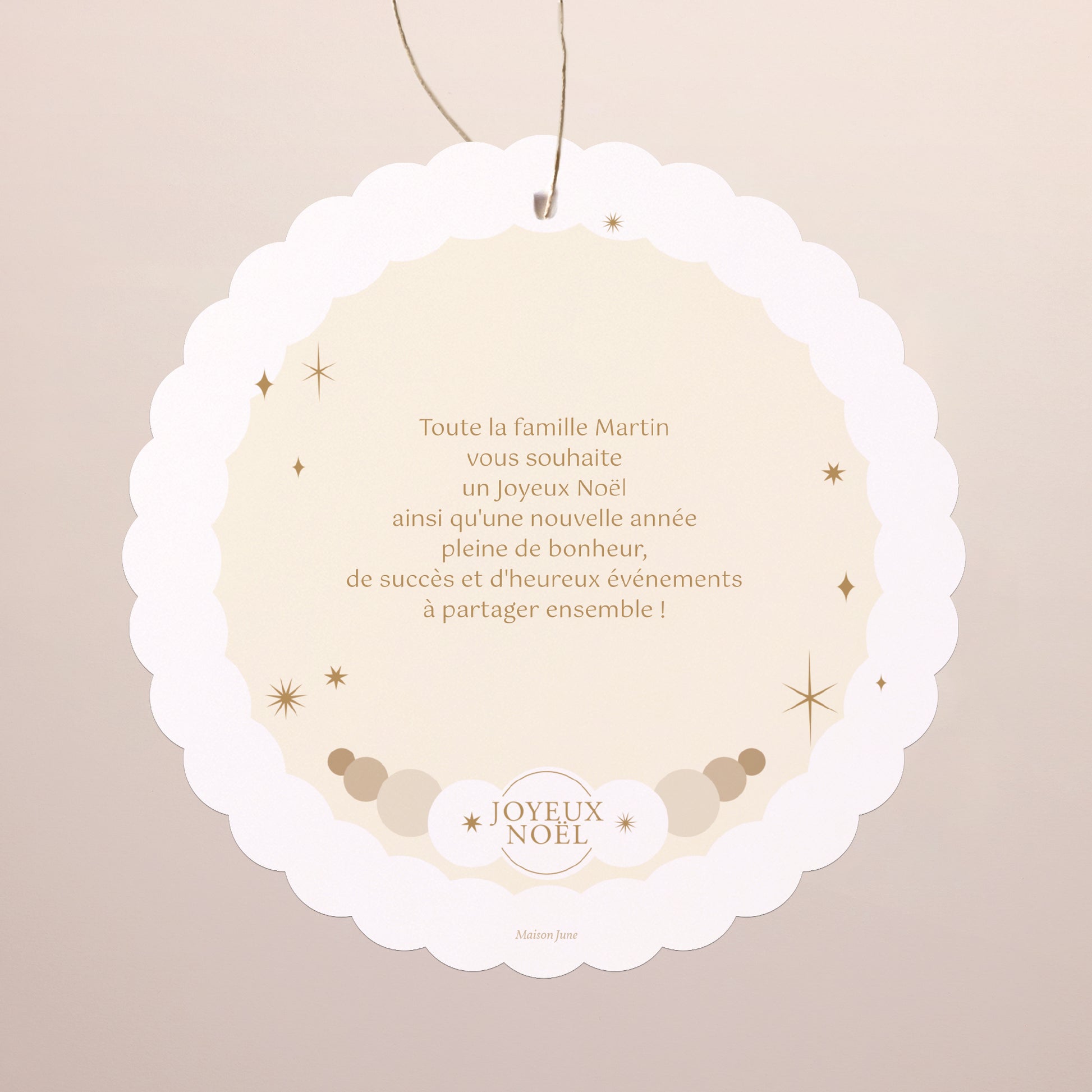 Carte de Noel Fin d'année À suspendre Chaleur de Noël photo N° 2