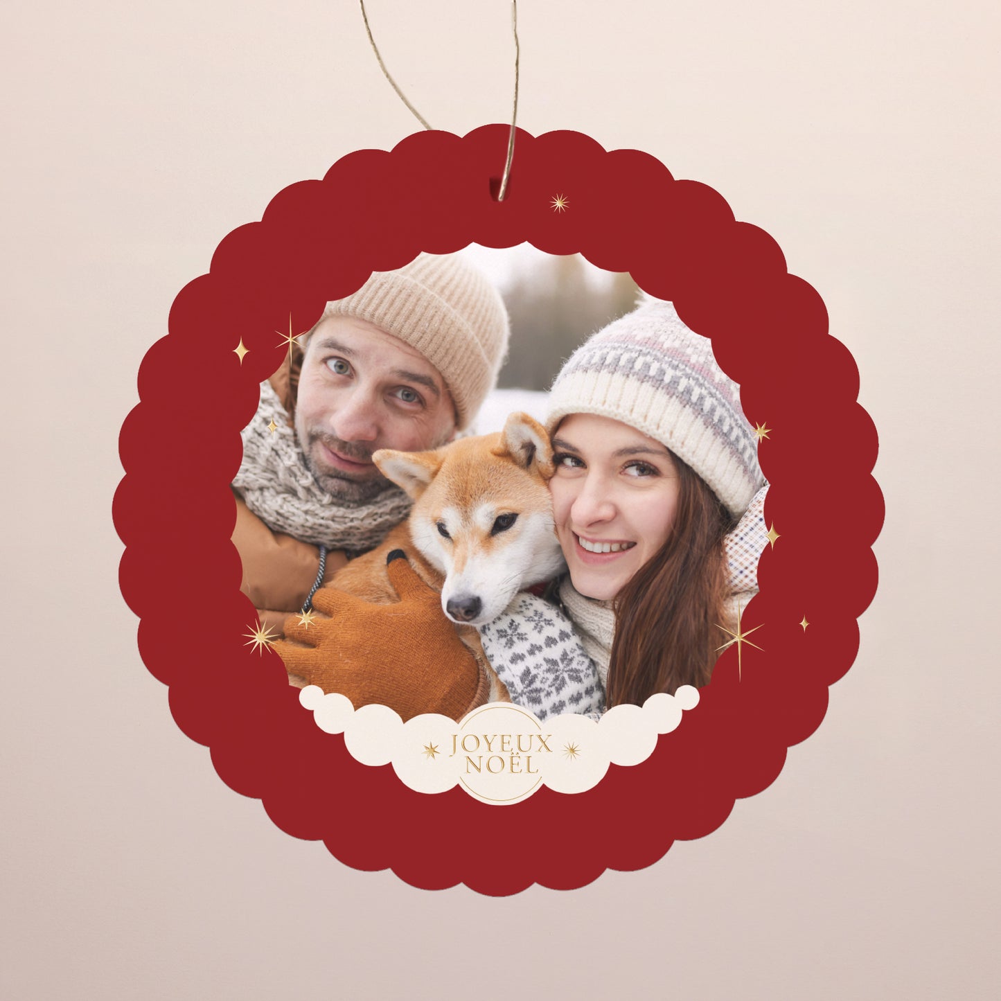 Carte de voeux Fin d'année À suspendre Chaleur de Noël photo N° 1