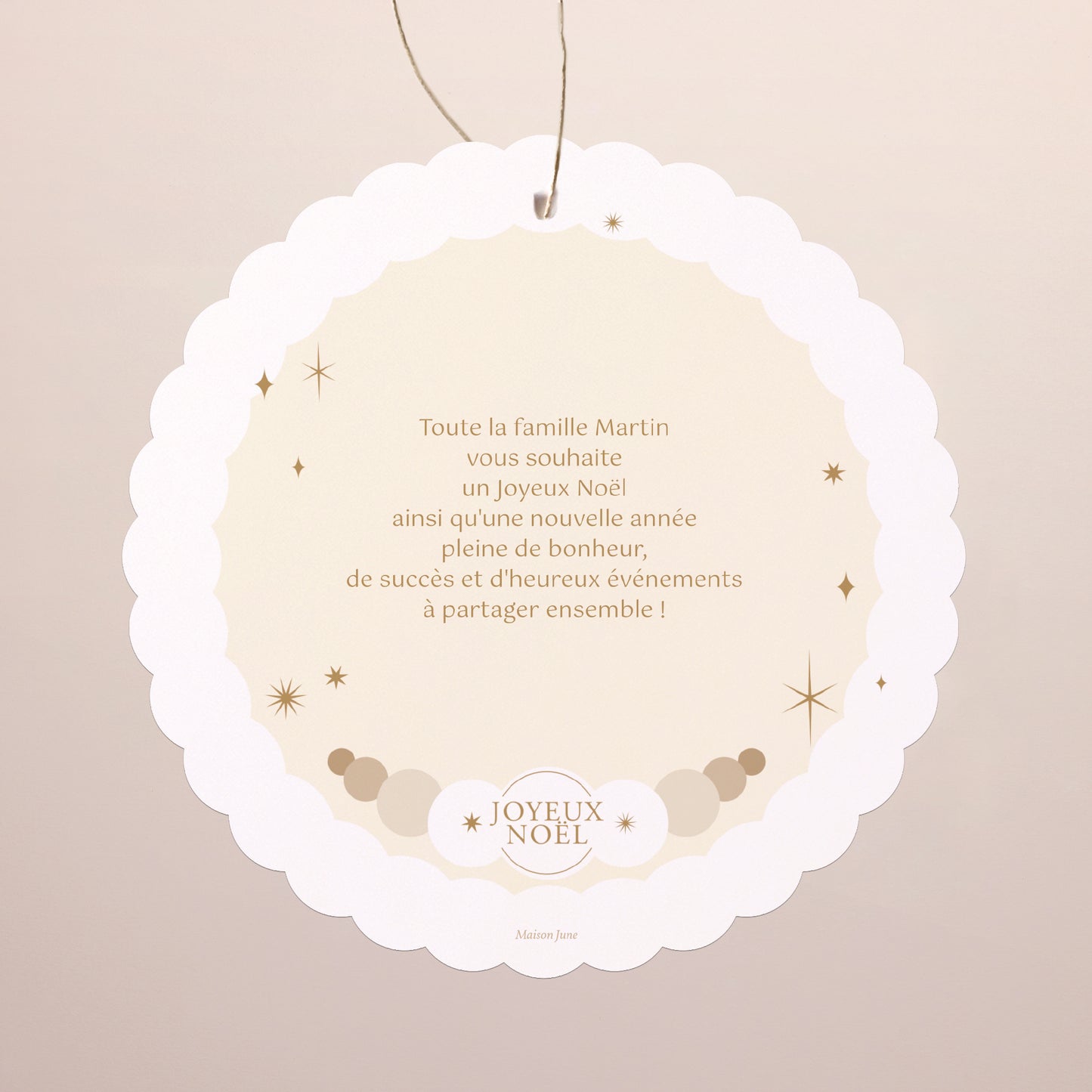 Carte de voeux Fin d'année À suspendre Chaleur de Noël photo N° 2