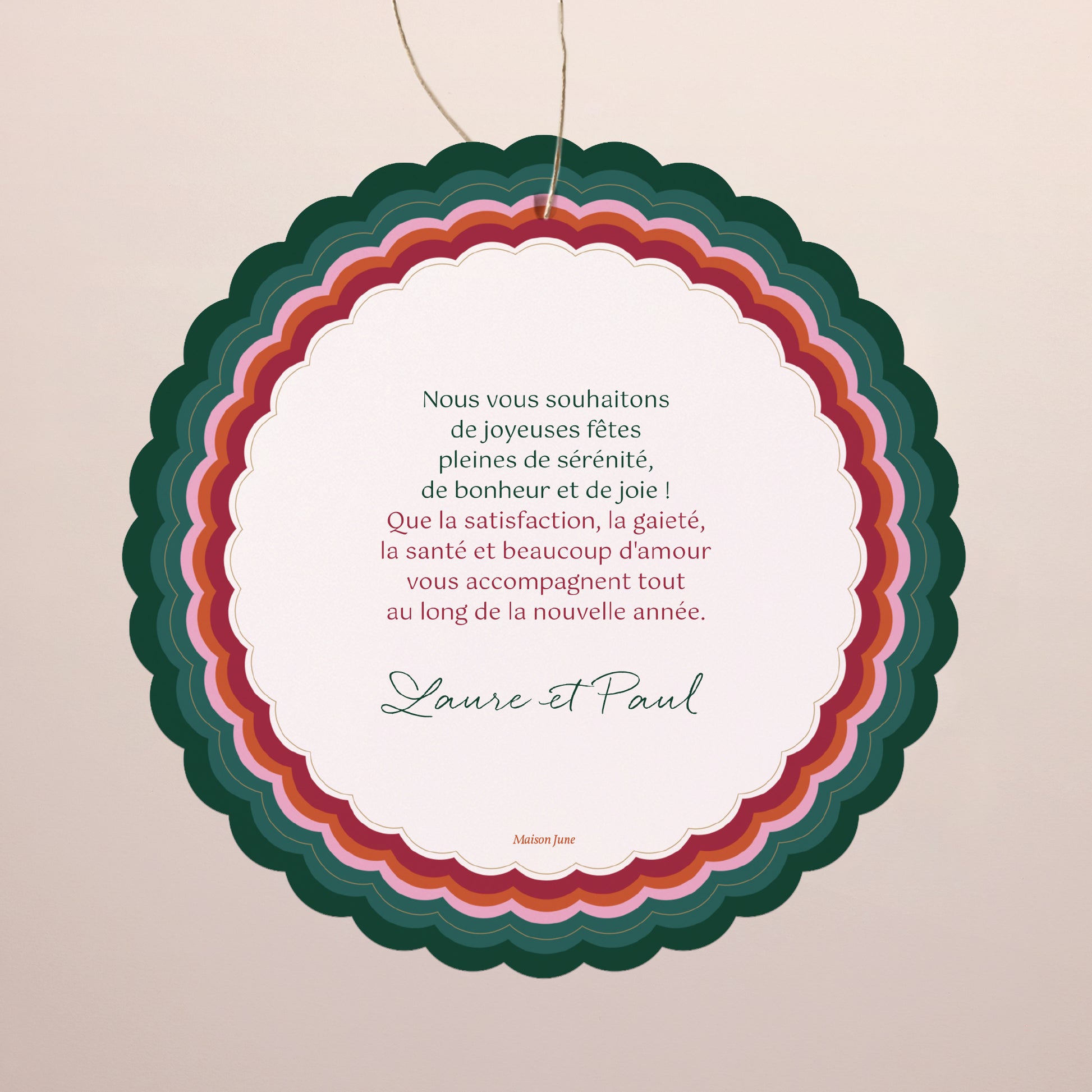 Carte de Noel Fin d'année À suspendre Lueur de Noël photo N° 2