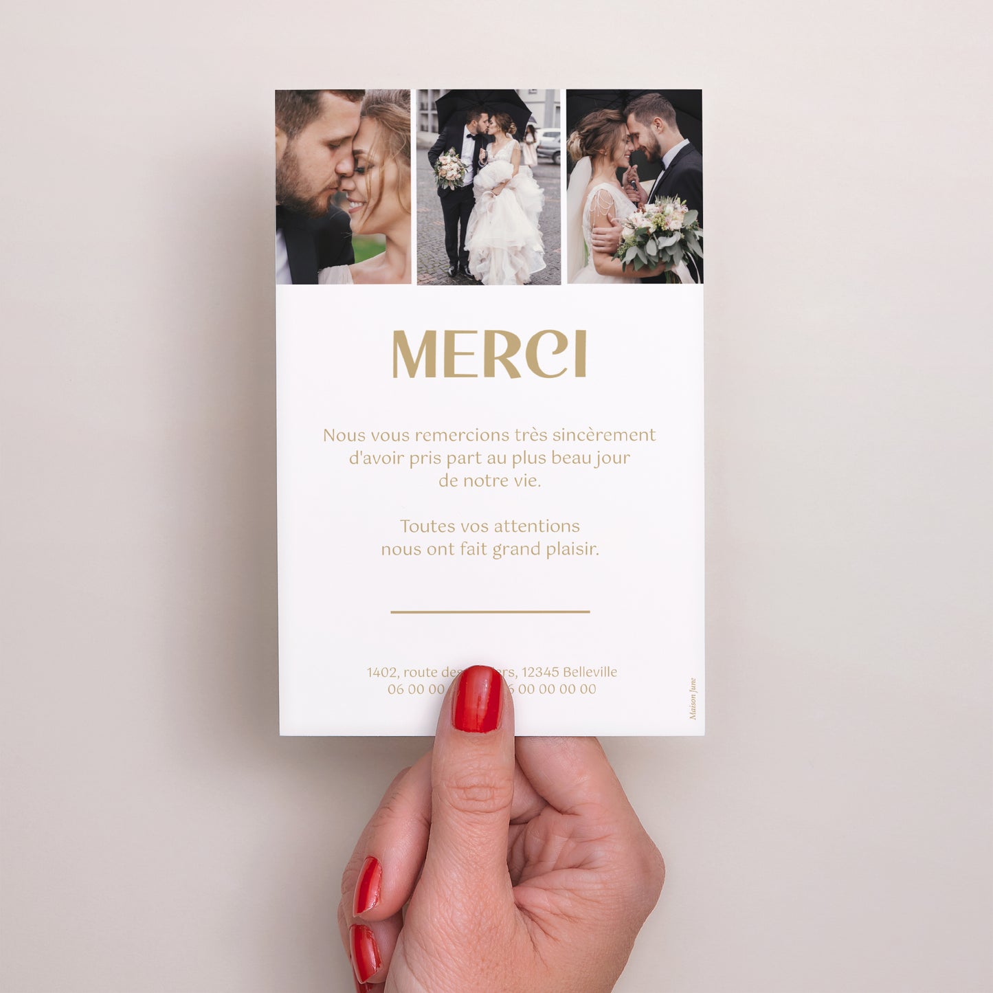 Remerciements Mariage Portrait mille mercis photo N° 3