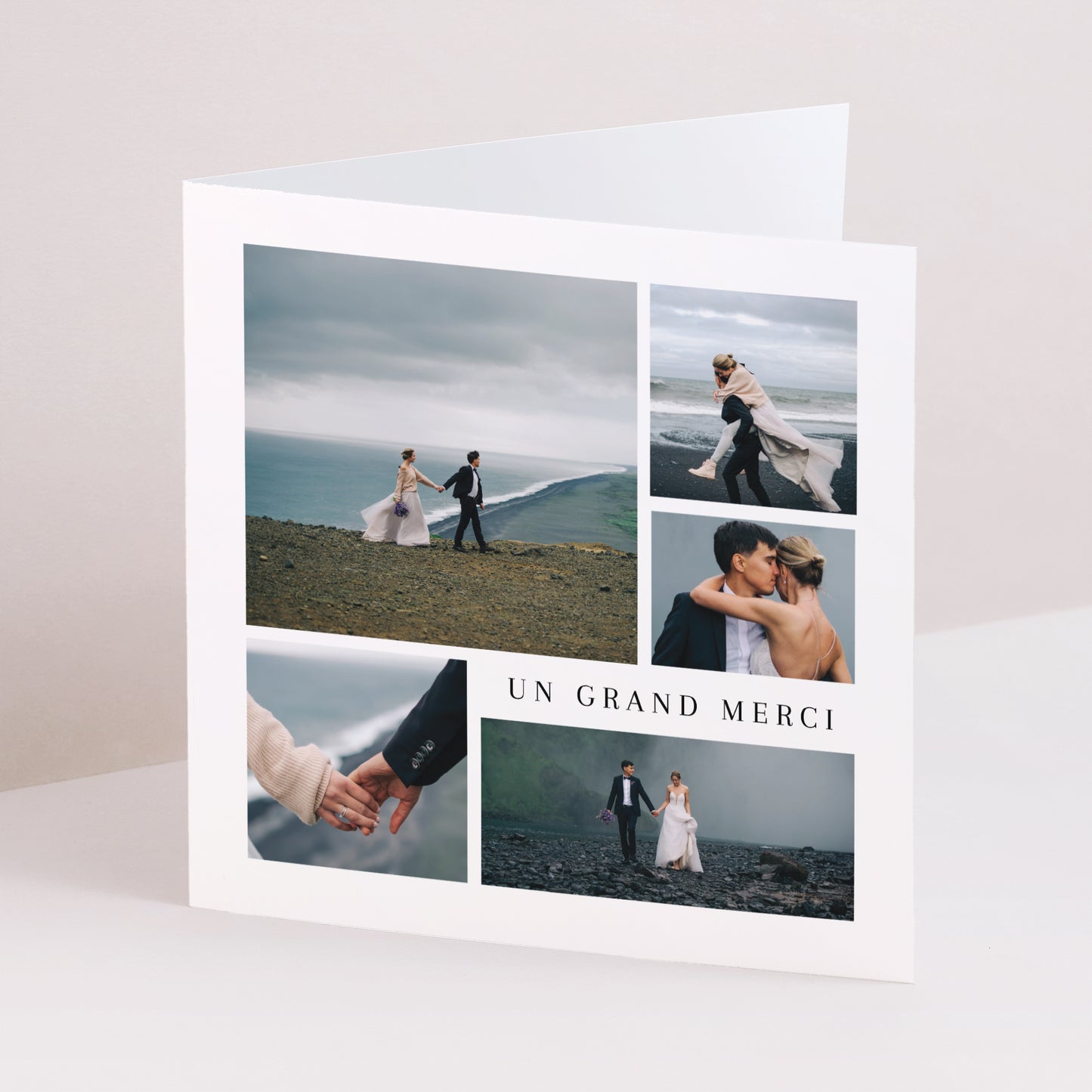 Remerciements Mariage Carré double volet un grand merci photo N° 1