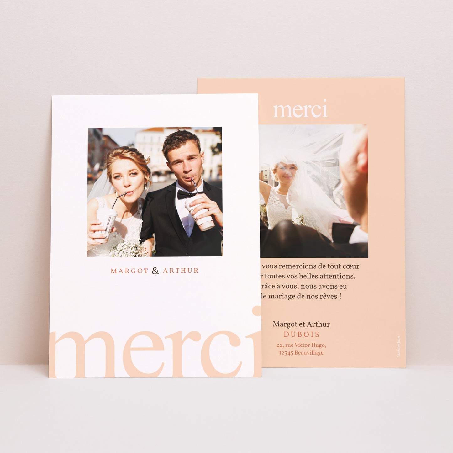 Remerciements Mariage Portrait Reconnaissance photo N° 1