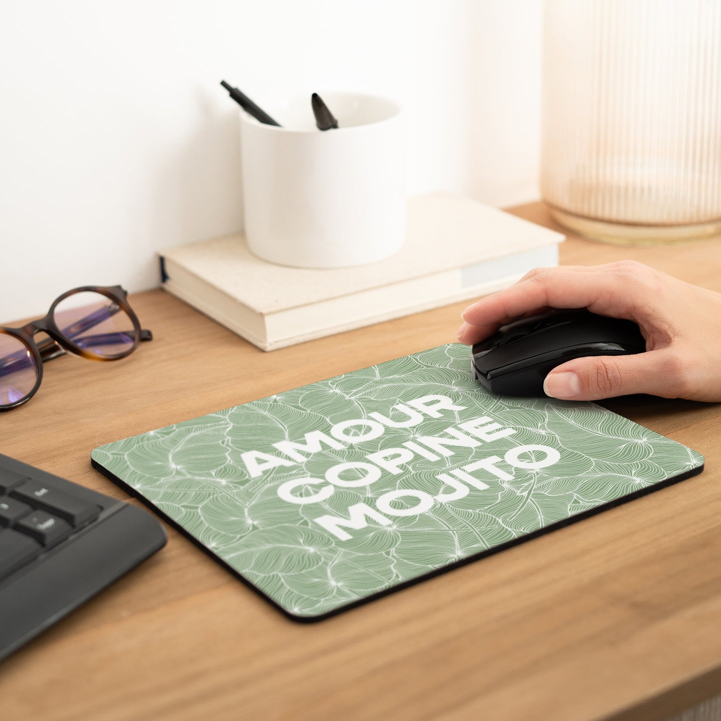 Tapis de souris Rectangle Feuillage vert photo N° 2