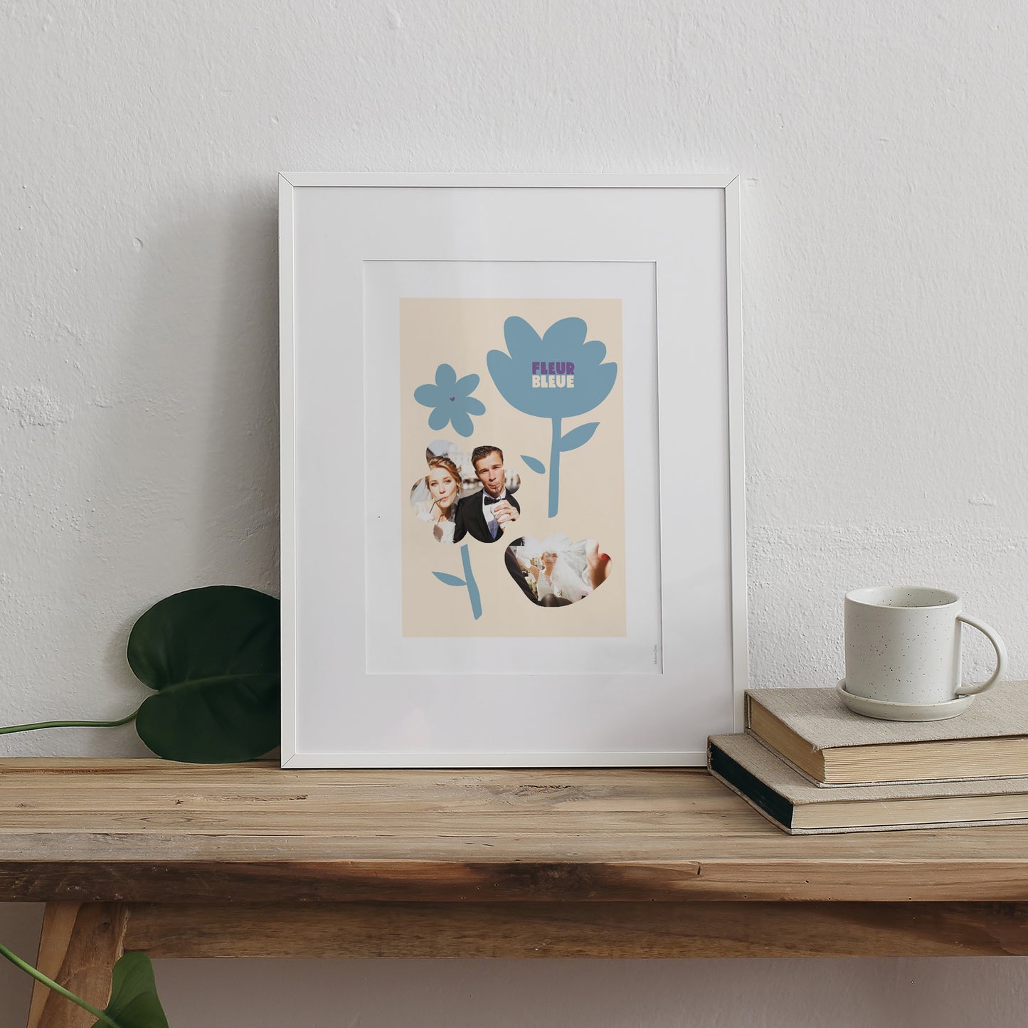 Affiche Objets Portrait Fleur bleue photo N° 3