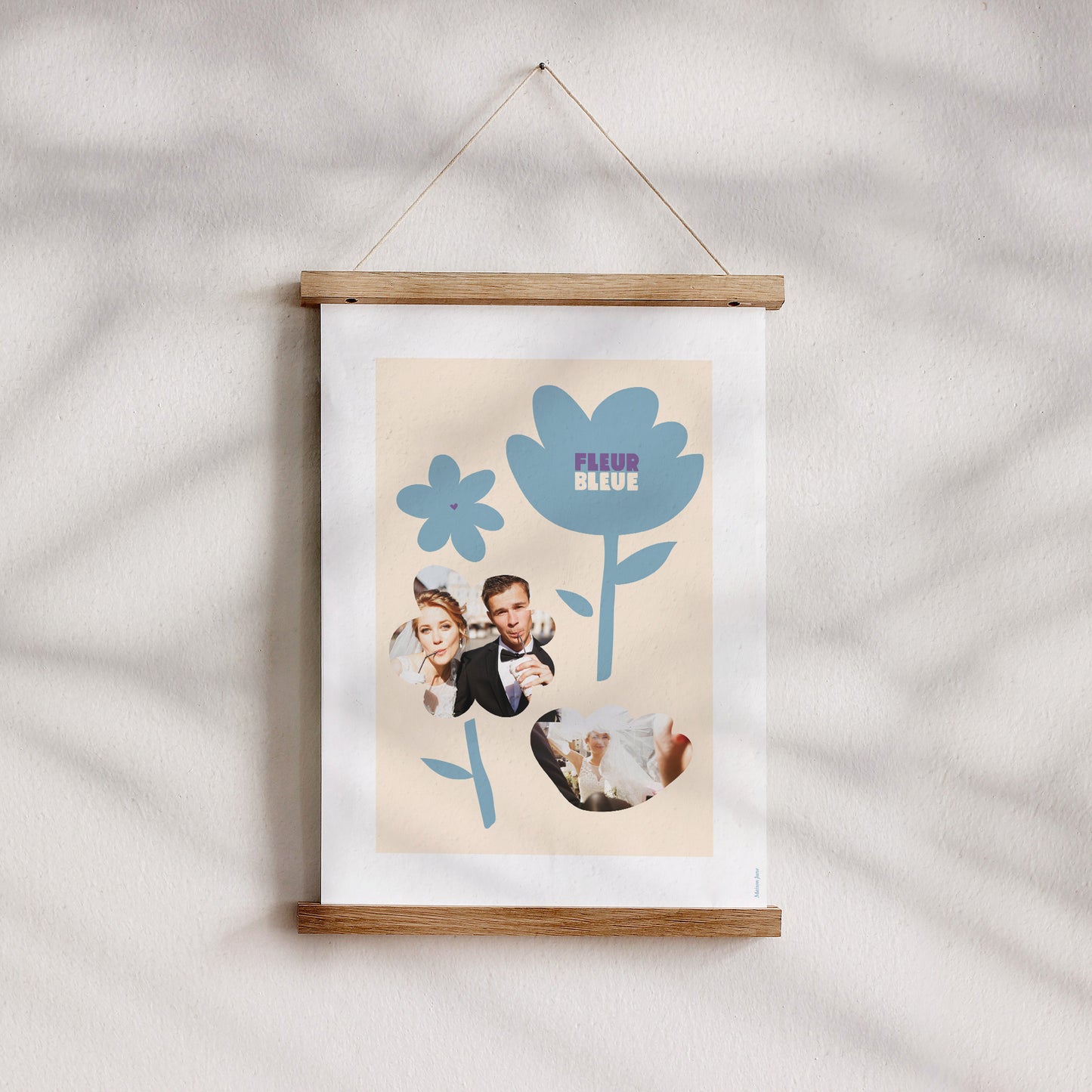 Affiche Objets Portrait Fleur bleue photo N° 4