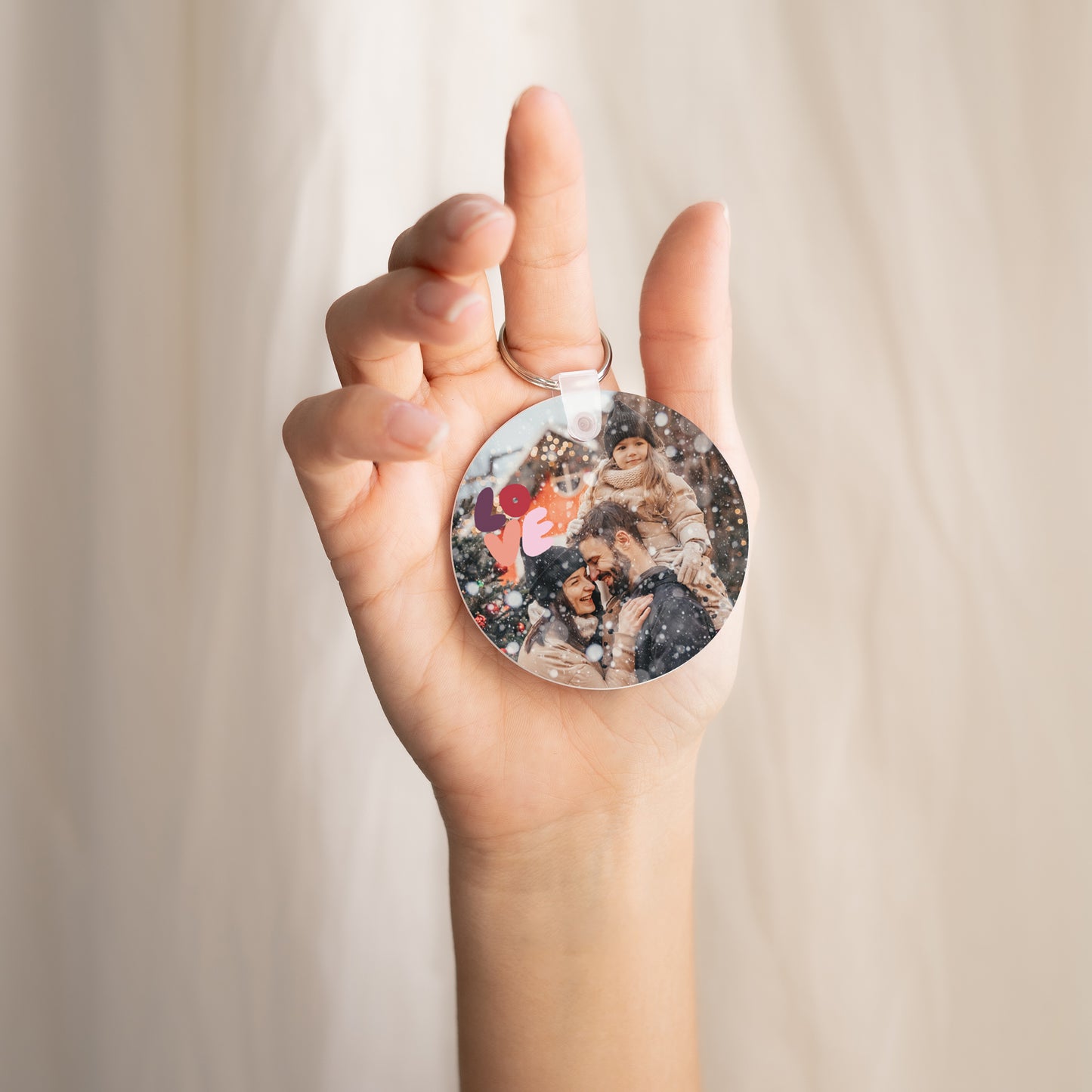 Porte-clés Objets Rond LOVE photo N° 2