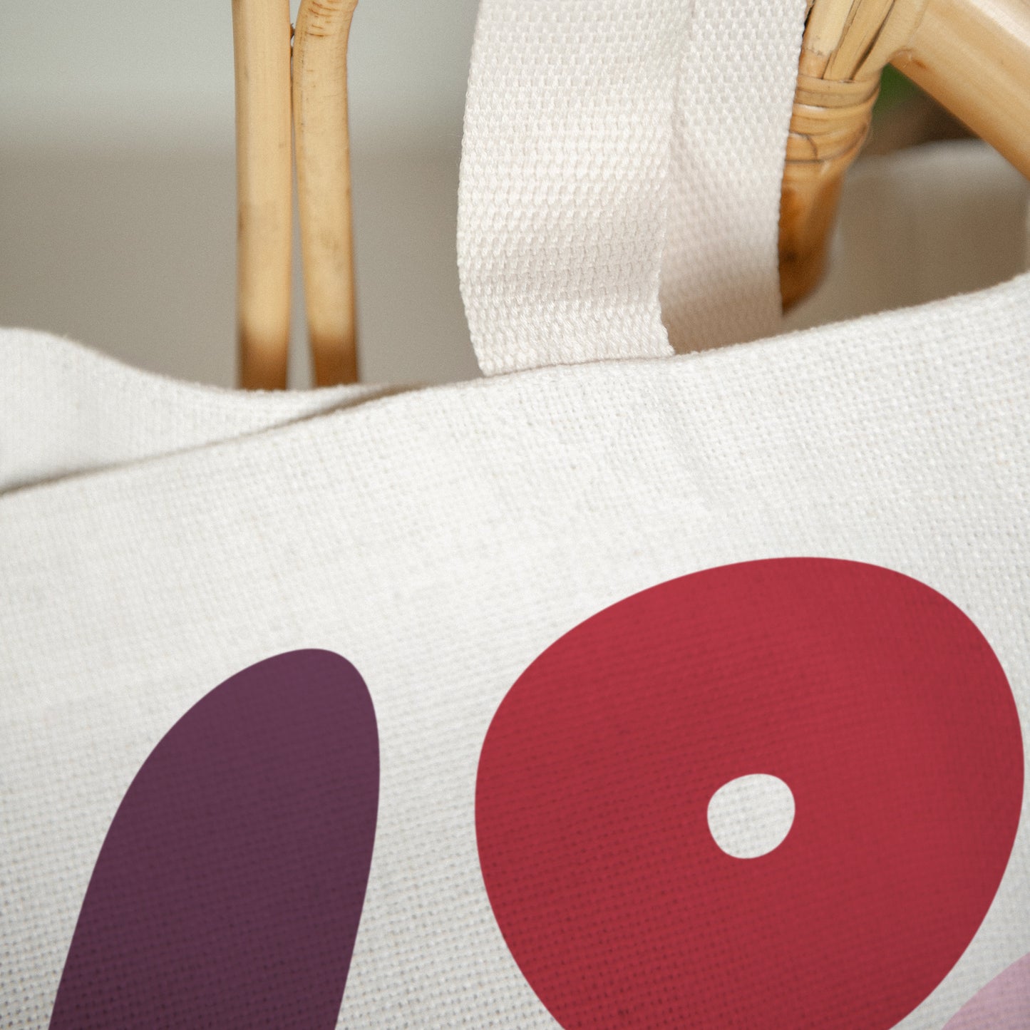 Tote bag Objets Anse en toile LOVE photo N° 3