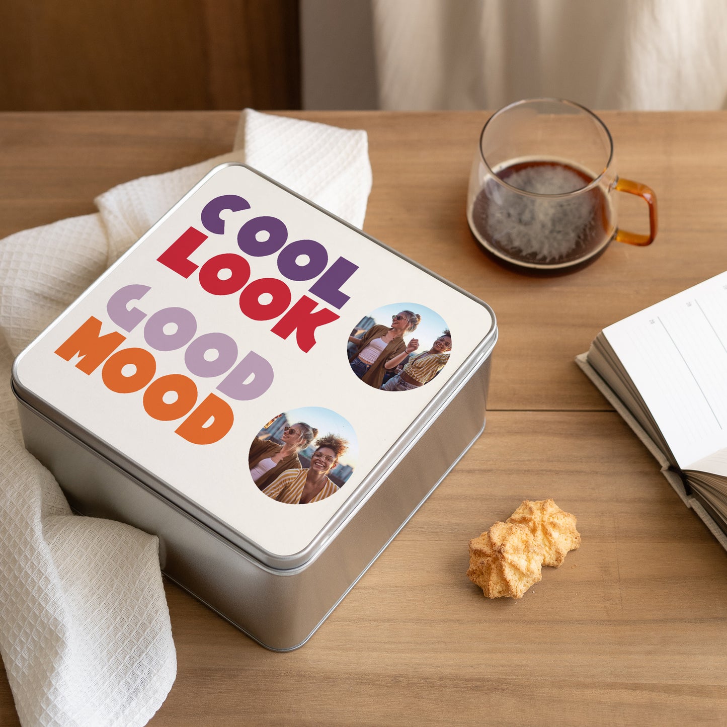 Boite métallique Objets Carrée Cool look good mood photo N° 2